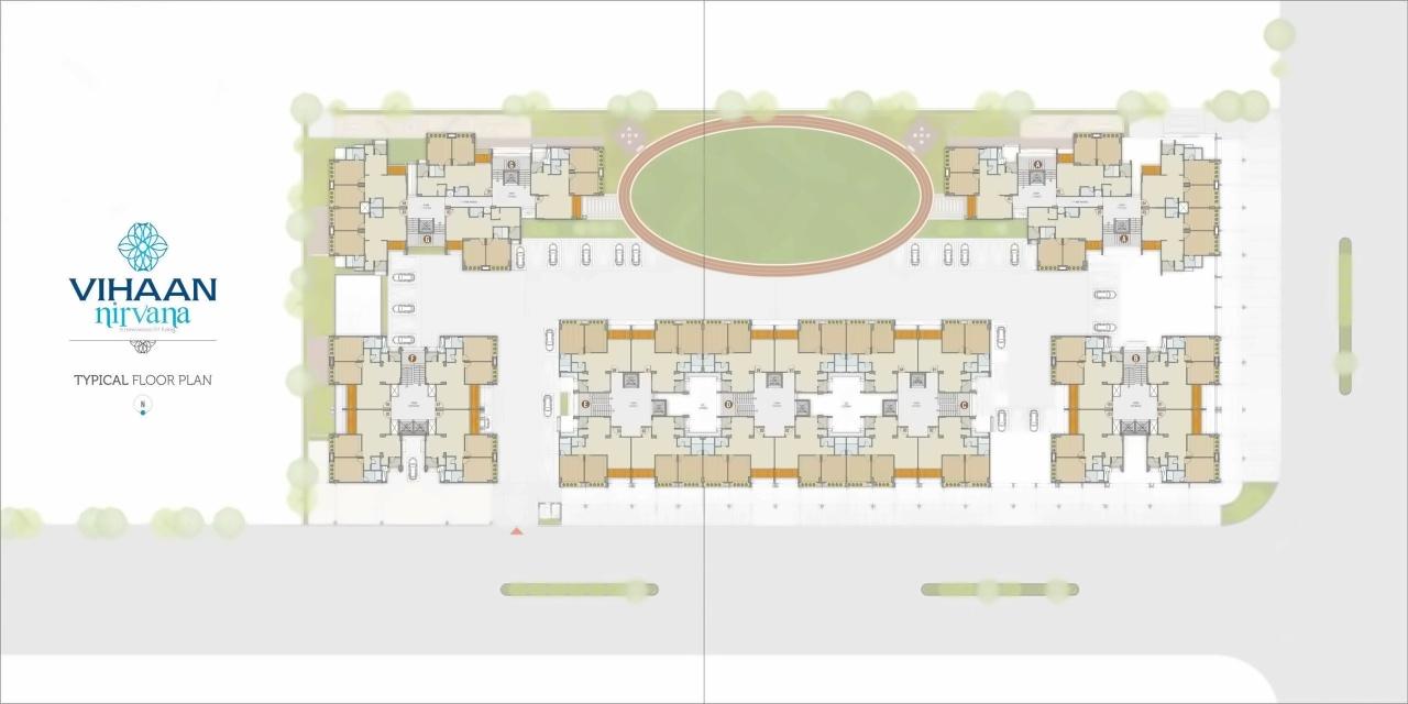 Layout of real estate project Vihaan Nirvana located at Tarapur, Gandhinagar, Gujarat