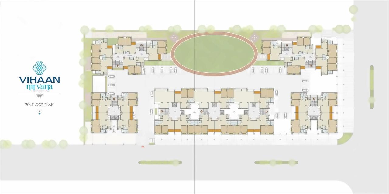 Layout of real estate project Vihaan Nirvana located at Tarapur, Gandhinagar, Gujarat