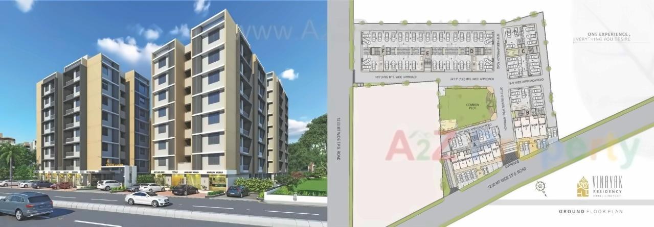 3D Elevation of real estate project Vinayak located at Borisana, Gandhinagar, Gujarat