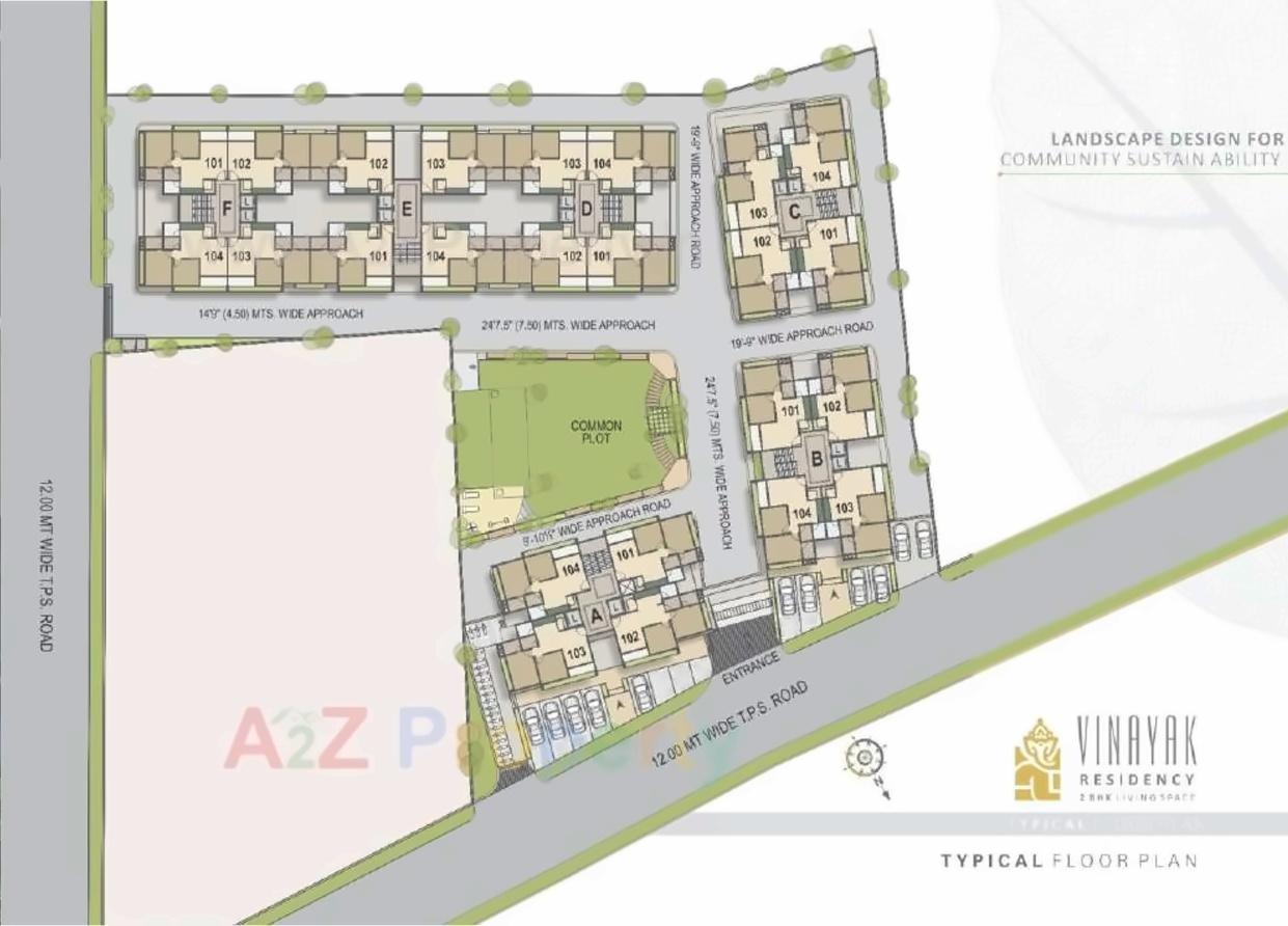 Layout of real estate project Vinayak located at Borisana, Gandhinagar, Gujarat