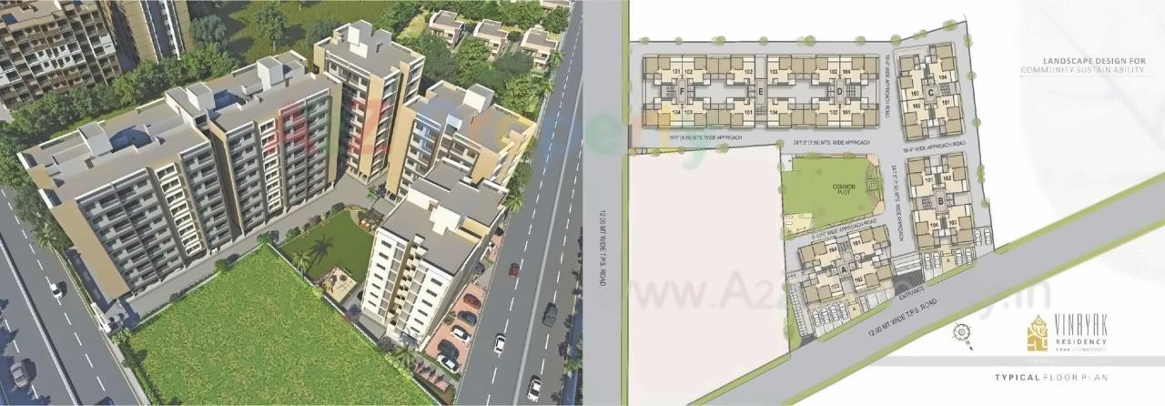 Layout of real estate project Vinayak located at Borisana, Gandhinagar, Gujarat
