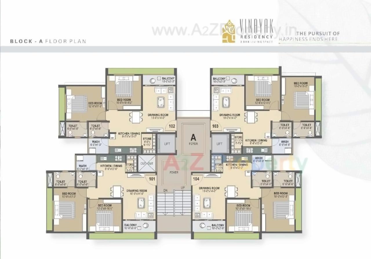 Layout of real estate project Vinayak located at Borisana, Gandhinagar, Gujarat