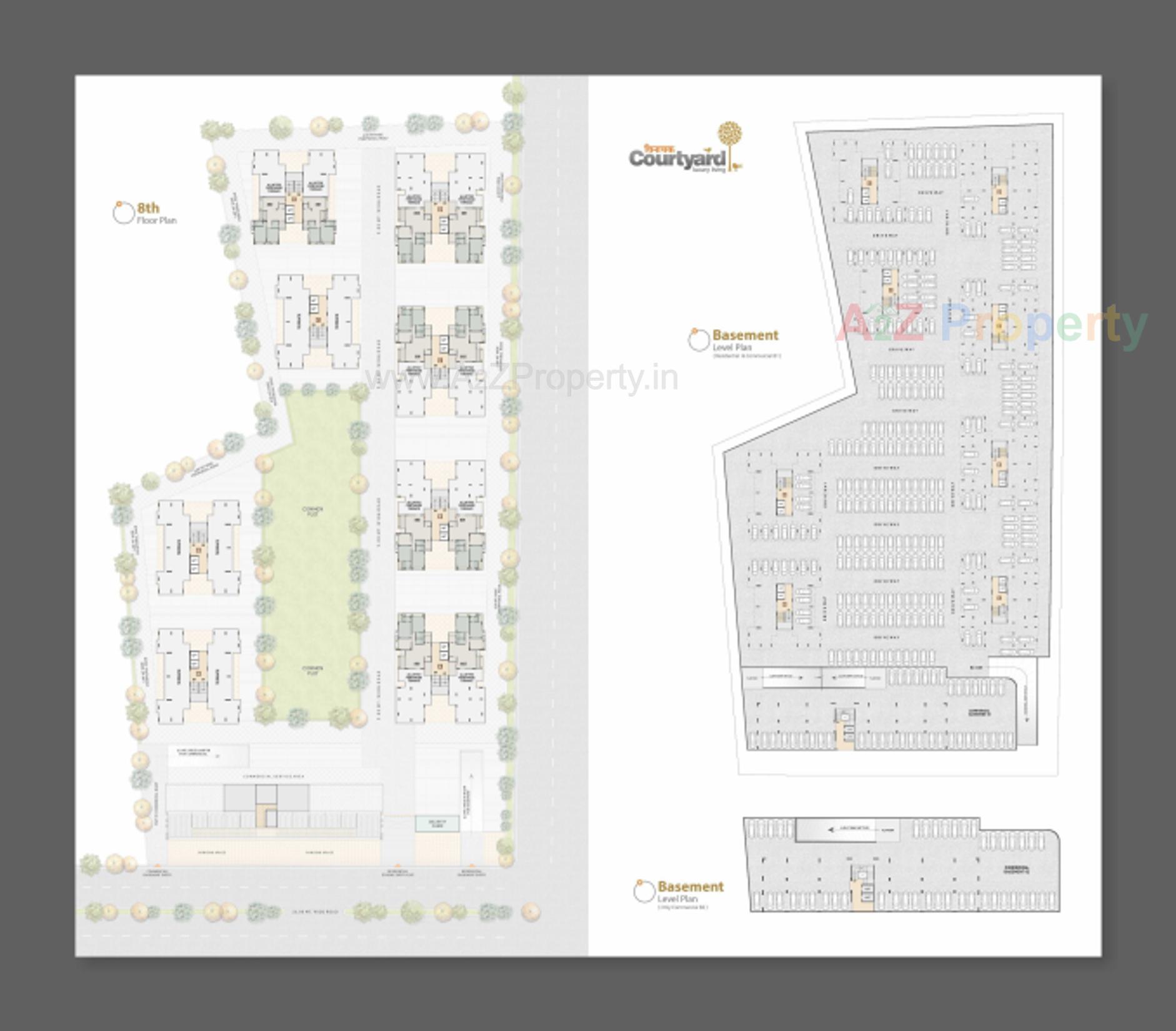 Layout of real estate project Vinayak Courtyard located at Raysan, Gandhinagar, Gujarat
