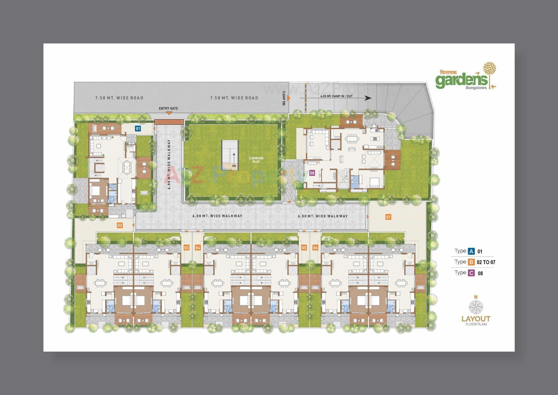 Layout of real estate project Vinayak Gardens located at Gandhinagar, Gandhinagar, Gujarat