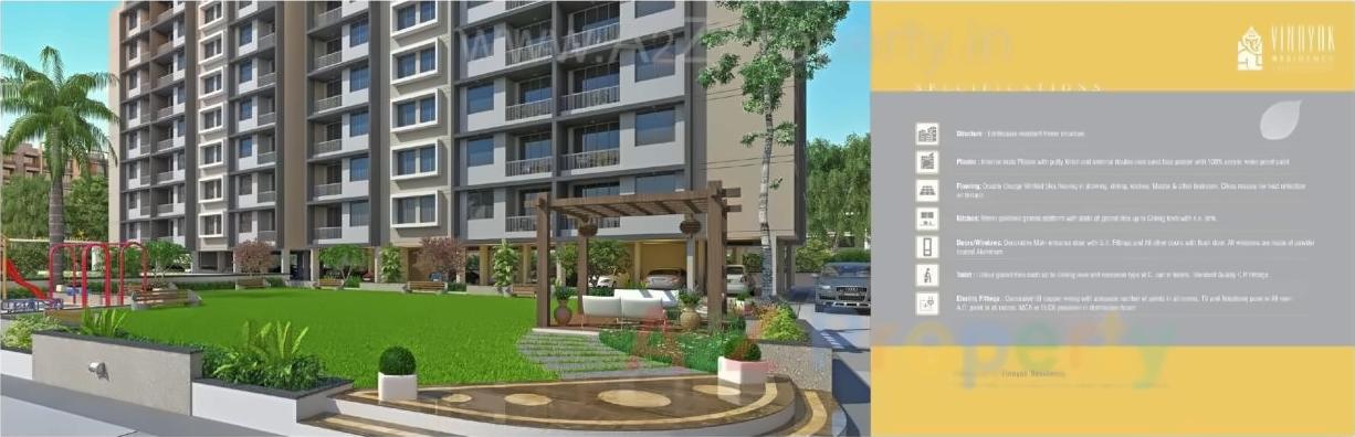 3D Elevation of real estate project Vinayak Residency located at Saij, Gandhinagar, Gujarat