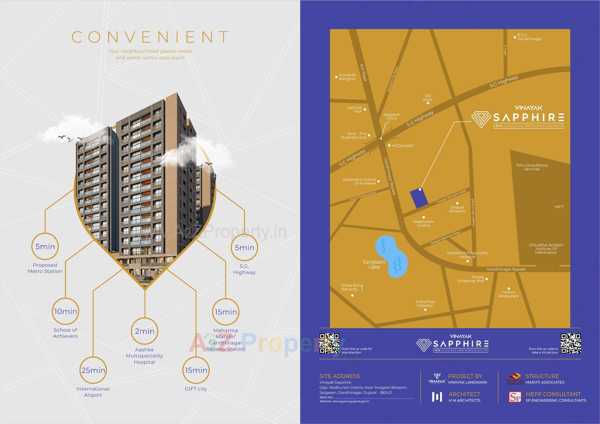  of real estate project Vinayak Sapphire located at Sargasan, Gandhinagar, Gujarat