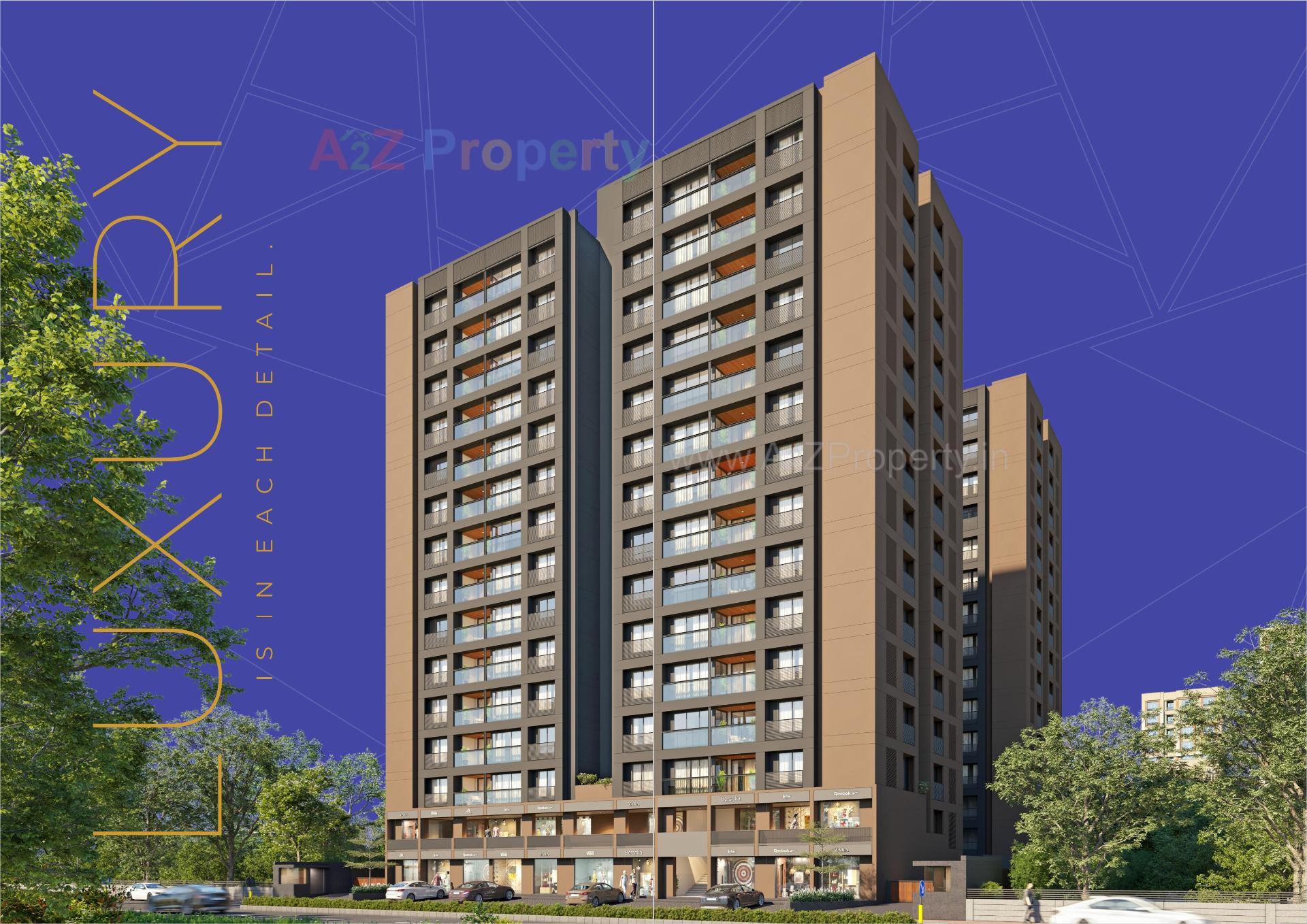 3D Elevation of real estate project Vinayak Sapphire located at Sargasan, Gandhinagar, Gujarat