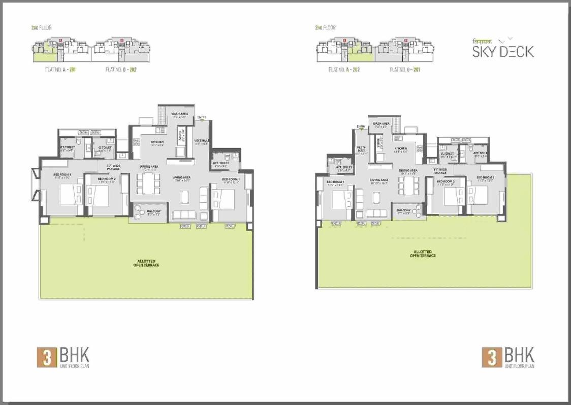 Layout of real estate project Vinayak Skydeck located at Raisan, Gandhinagar, Gujarat