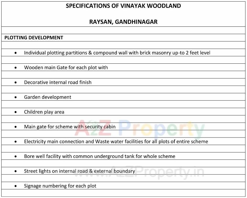  of real estate project Vinayak Woodlands located at Raisan, Gandhinagar, Gujarat