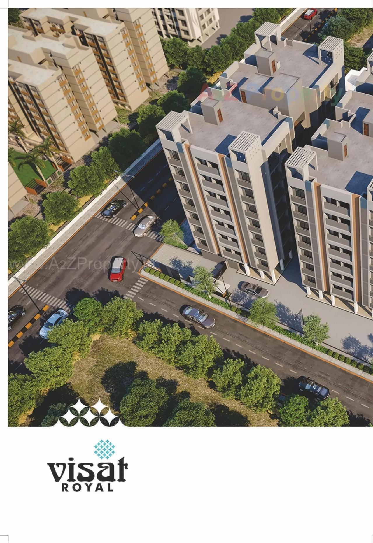 3D Elevation of real estate project Visat Royal located at Pethapur, Gandhinagar, Gujarat