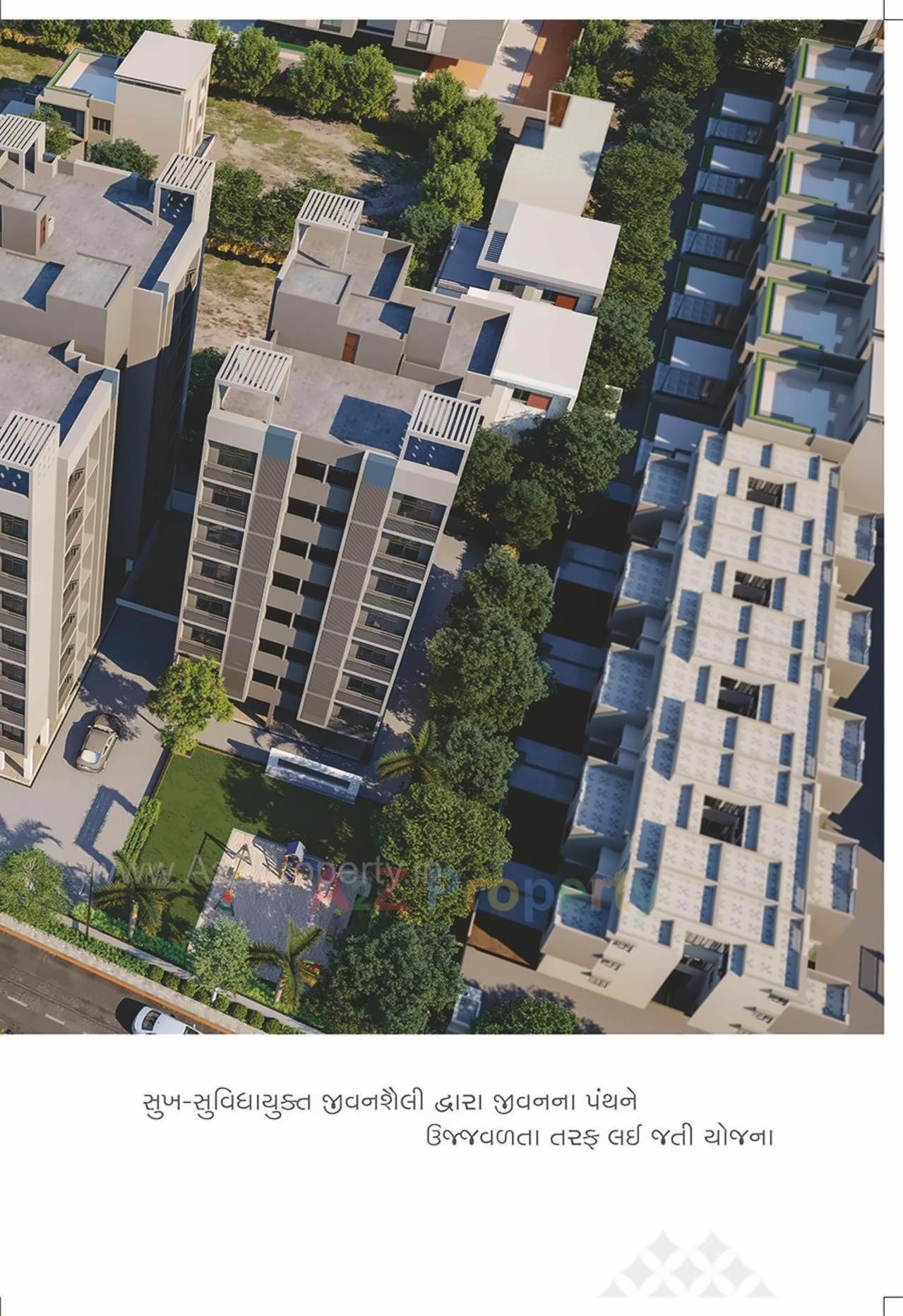 3D Elevation of real estate project Visat Royal located at Pethapur, Gandhinagar, Gujarat