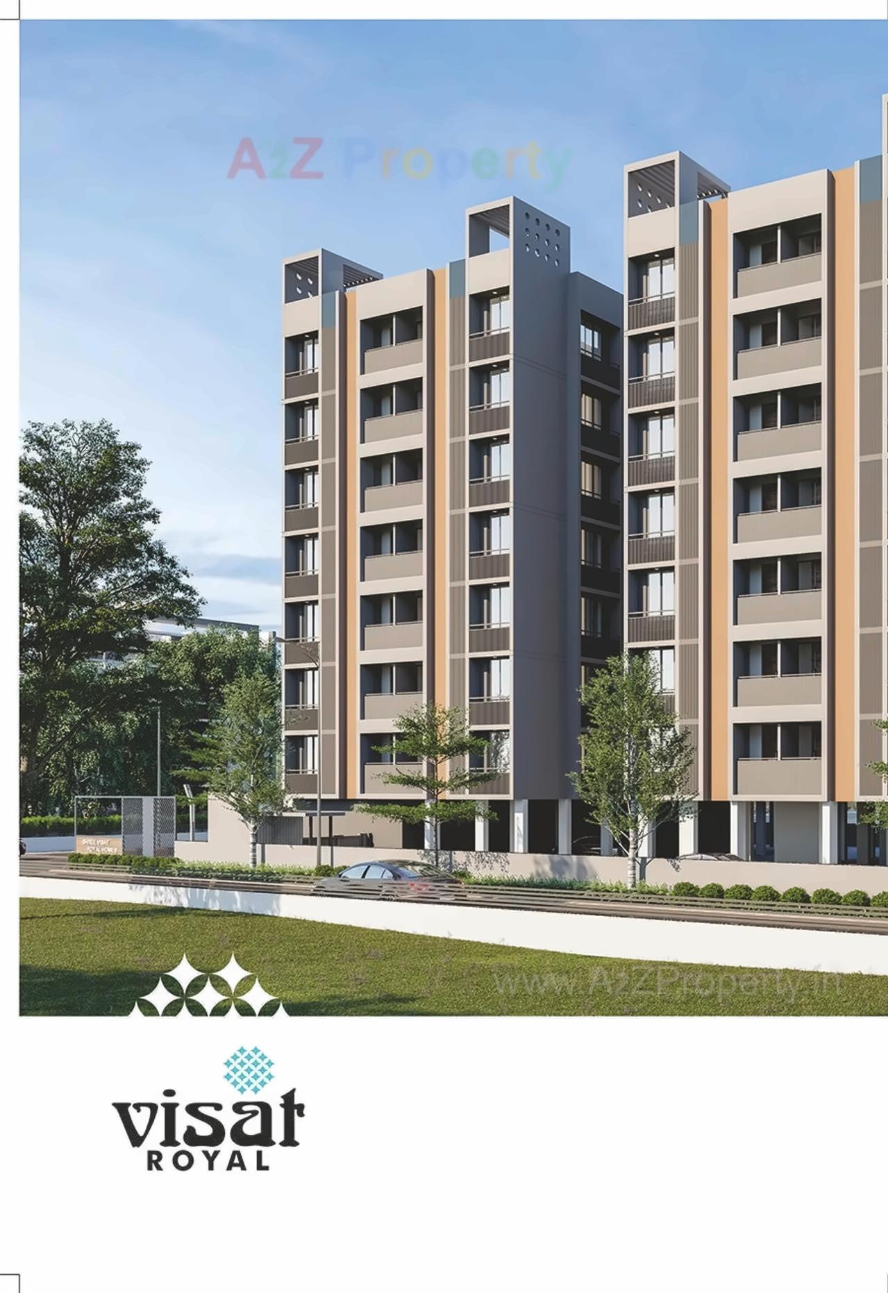 3D Elevation of real estate project Visat Royal located at Pethapur, Gandhinagar, Gujarat