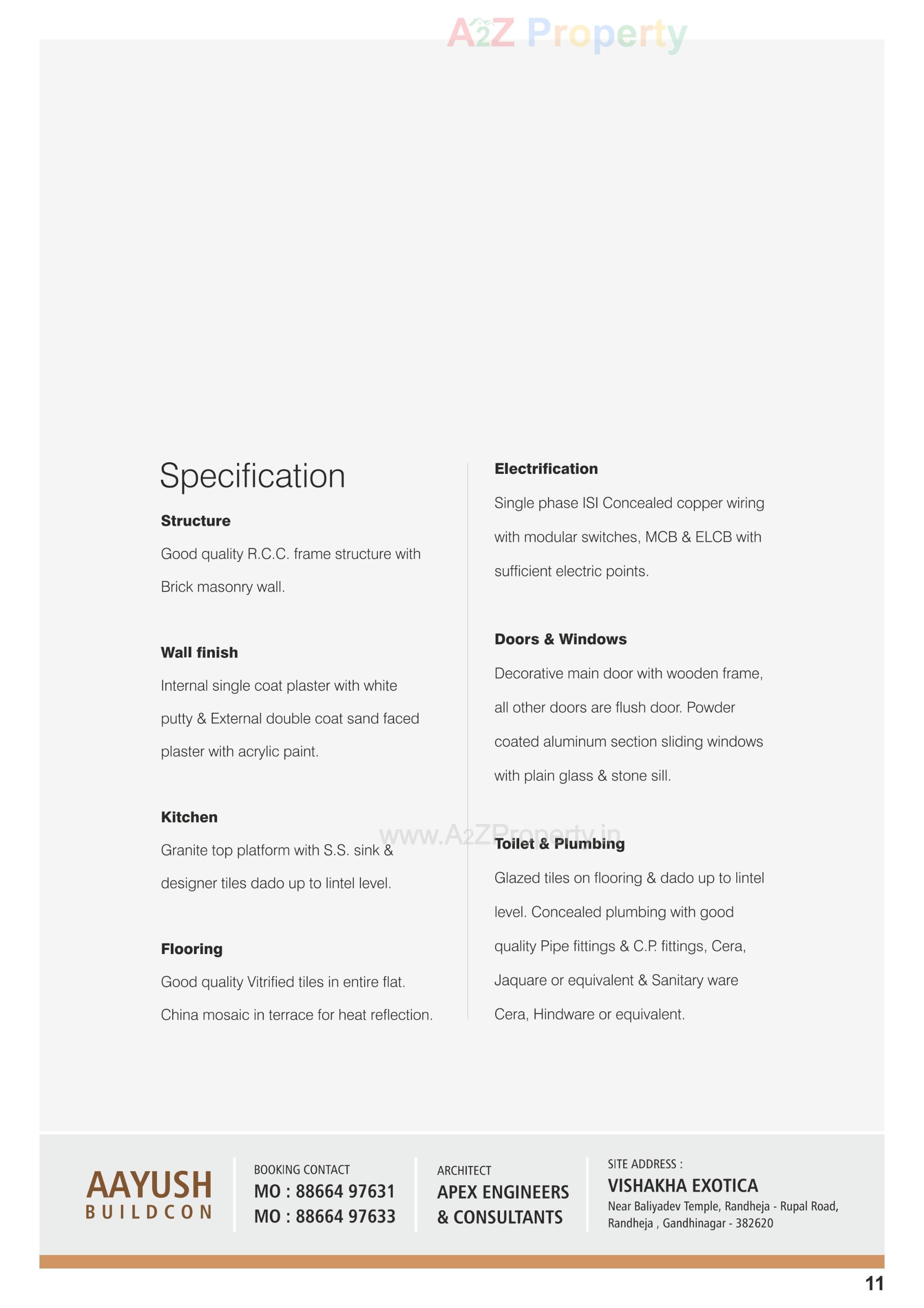  of real estate project Vishakha Exotica located at Randheja, Gandhinagar, Gujarat