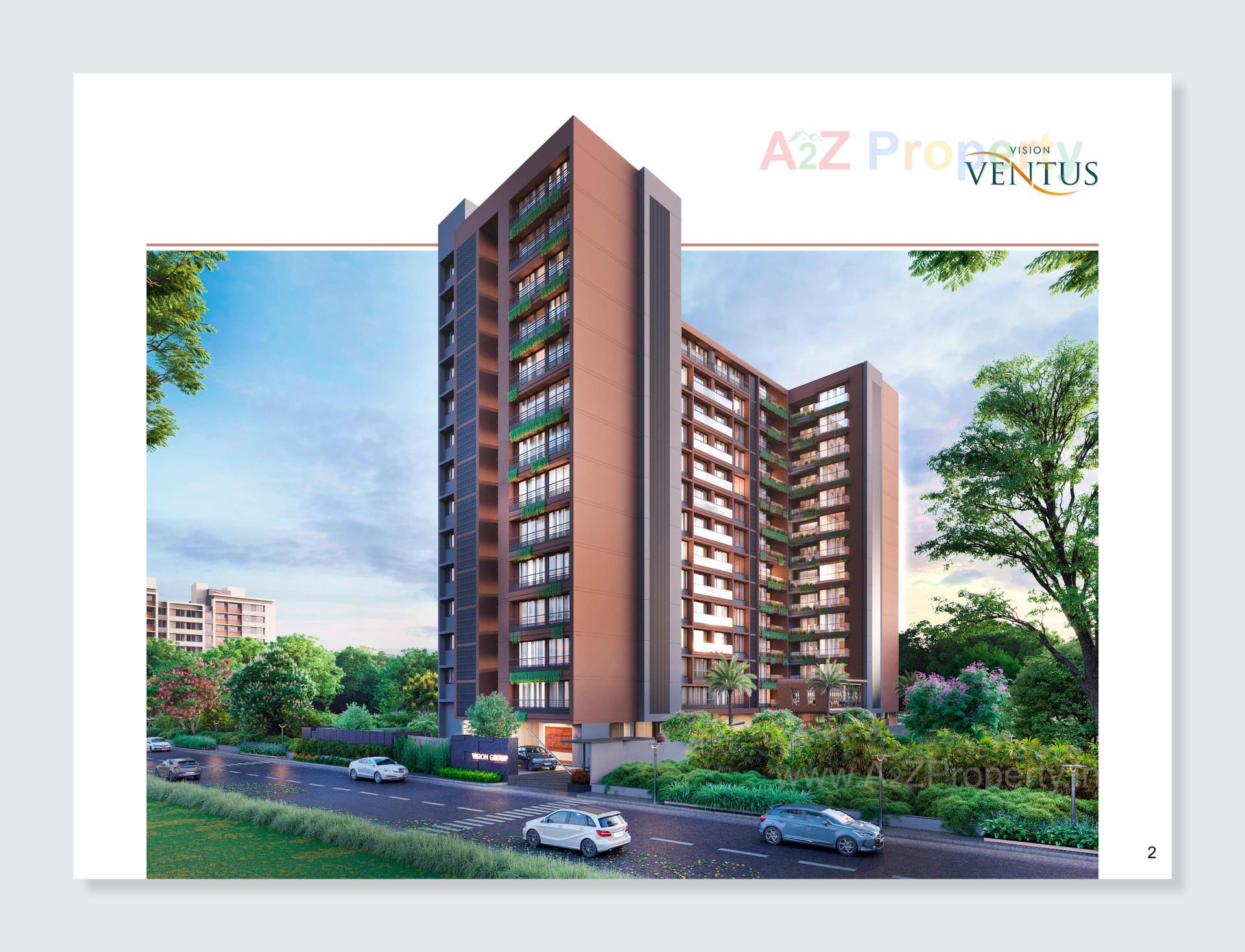 3D Elevation of real estate project Vision Ventus located at Randesan, Gandhinagar, Gujarat