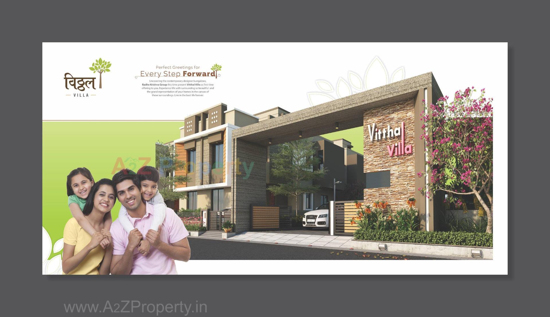 3D Elevation of real estate project Vitthal Villa located at Kalol, Gandhinagar, Gujarat