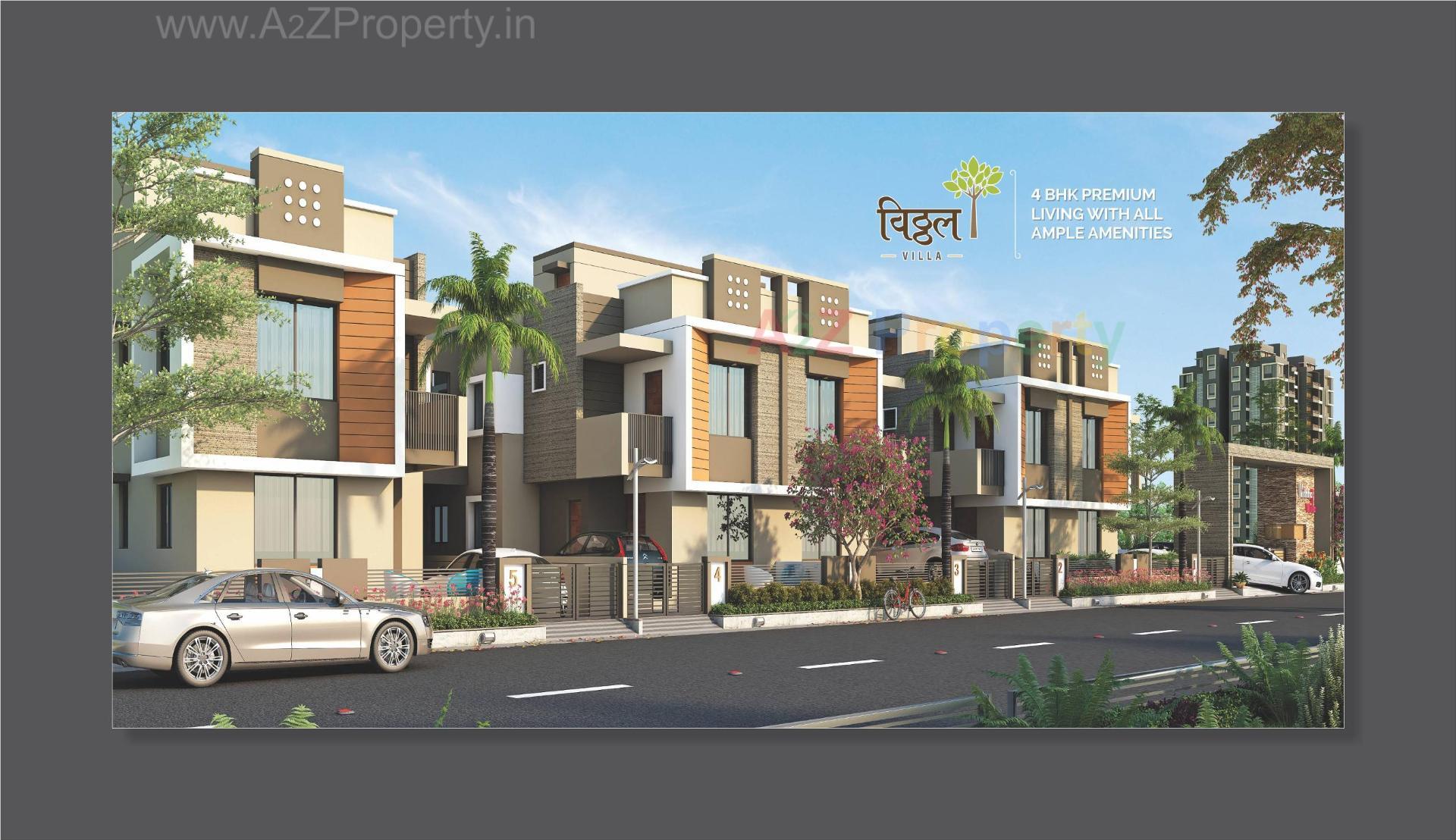 3D Elevation of real estate project Vitthal Villa located at Kalol, Gandhinagar, Gujarat
