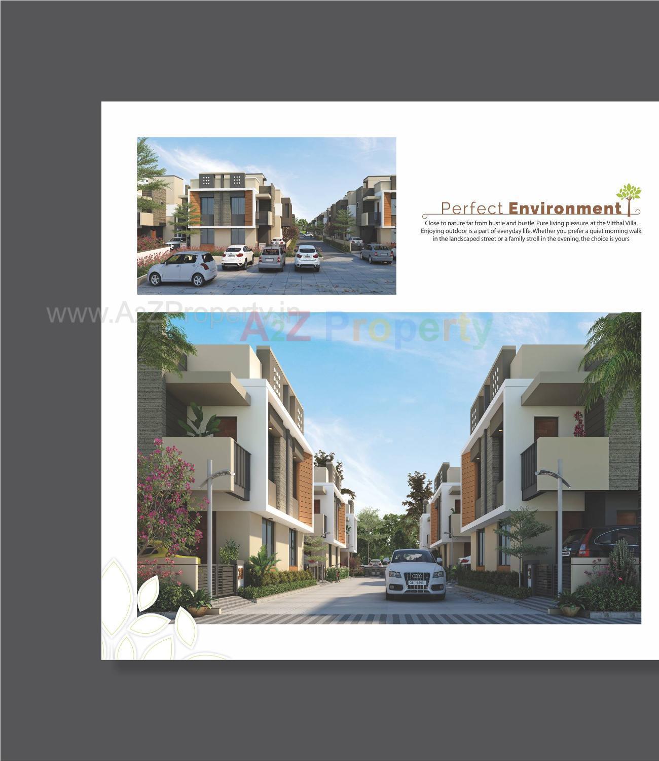 3D Elevation of real estate project Vitthal Villa located at Kalol, Gandhinagar, Gujarat
