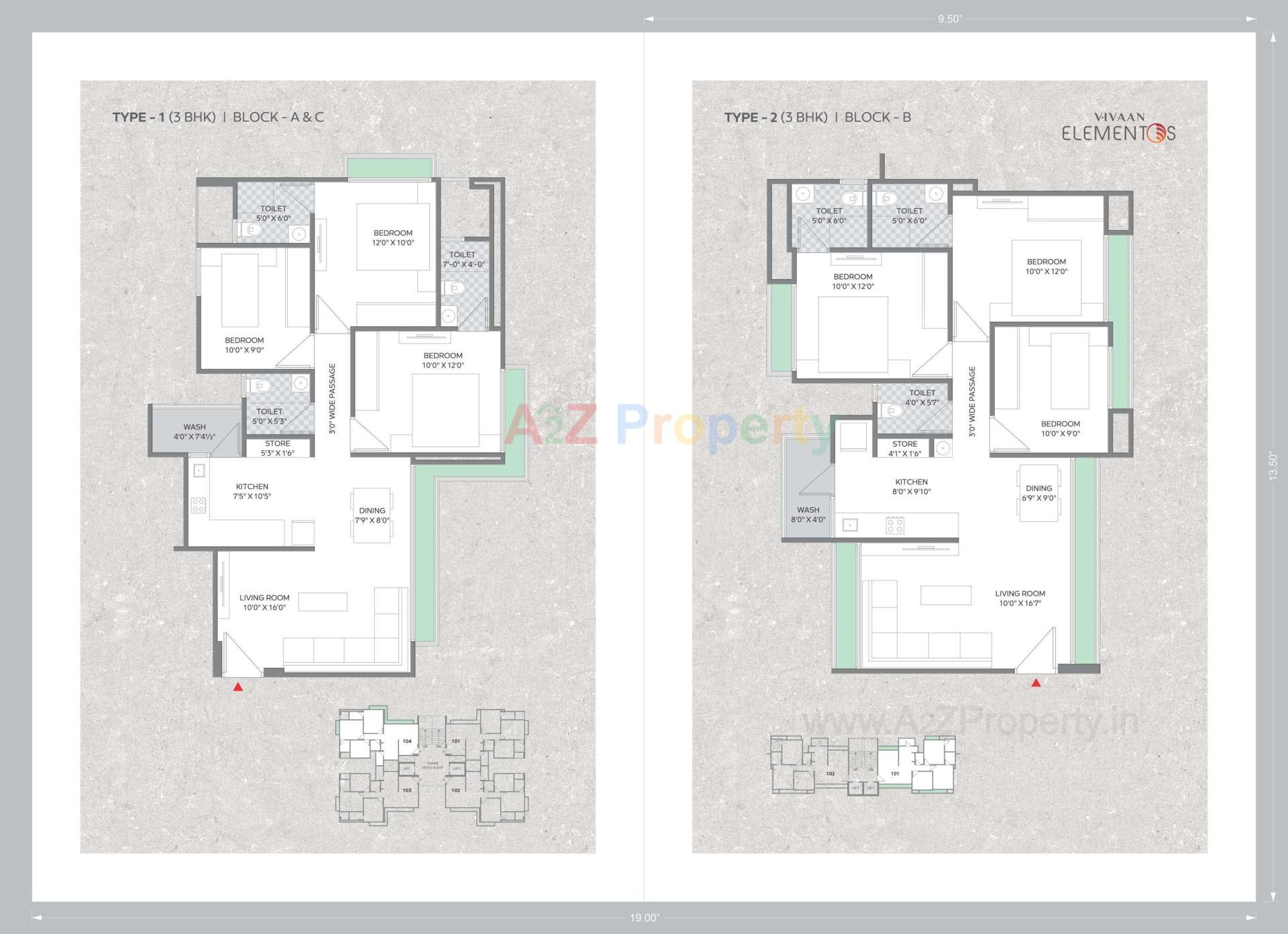 Layout of real estate project Vivaan Elementos located at Zundal, Gandhinagar, Gujarat