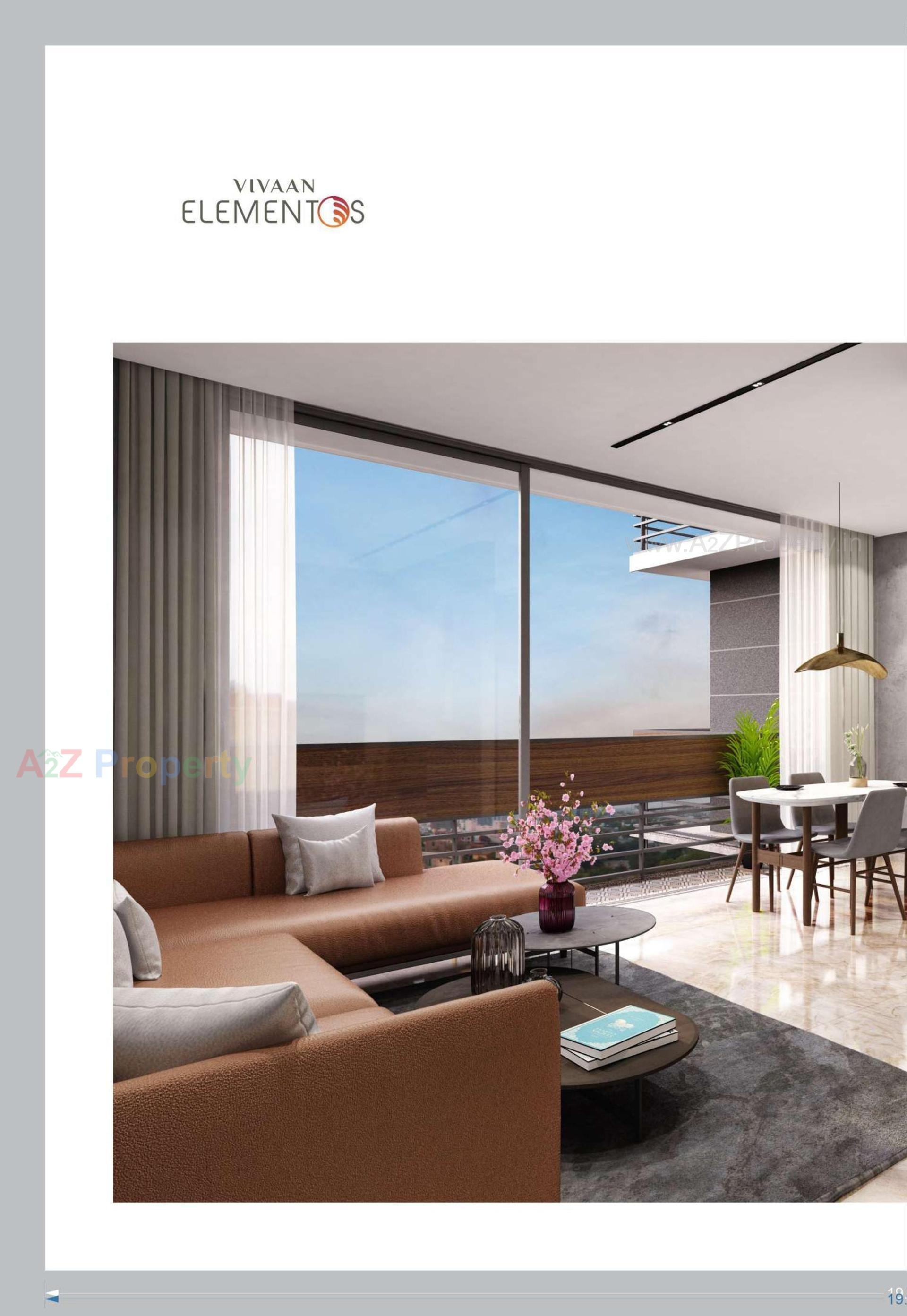 3D Elevation of real estate project Vivaan Elementos located at Zundal, Gandhinagar, Gujarat