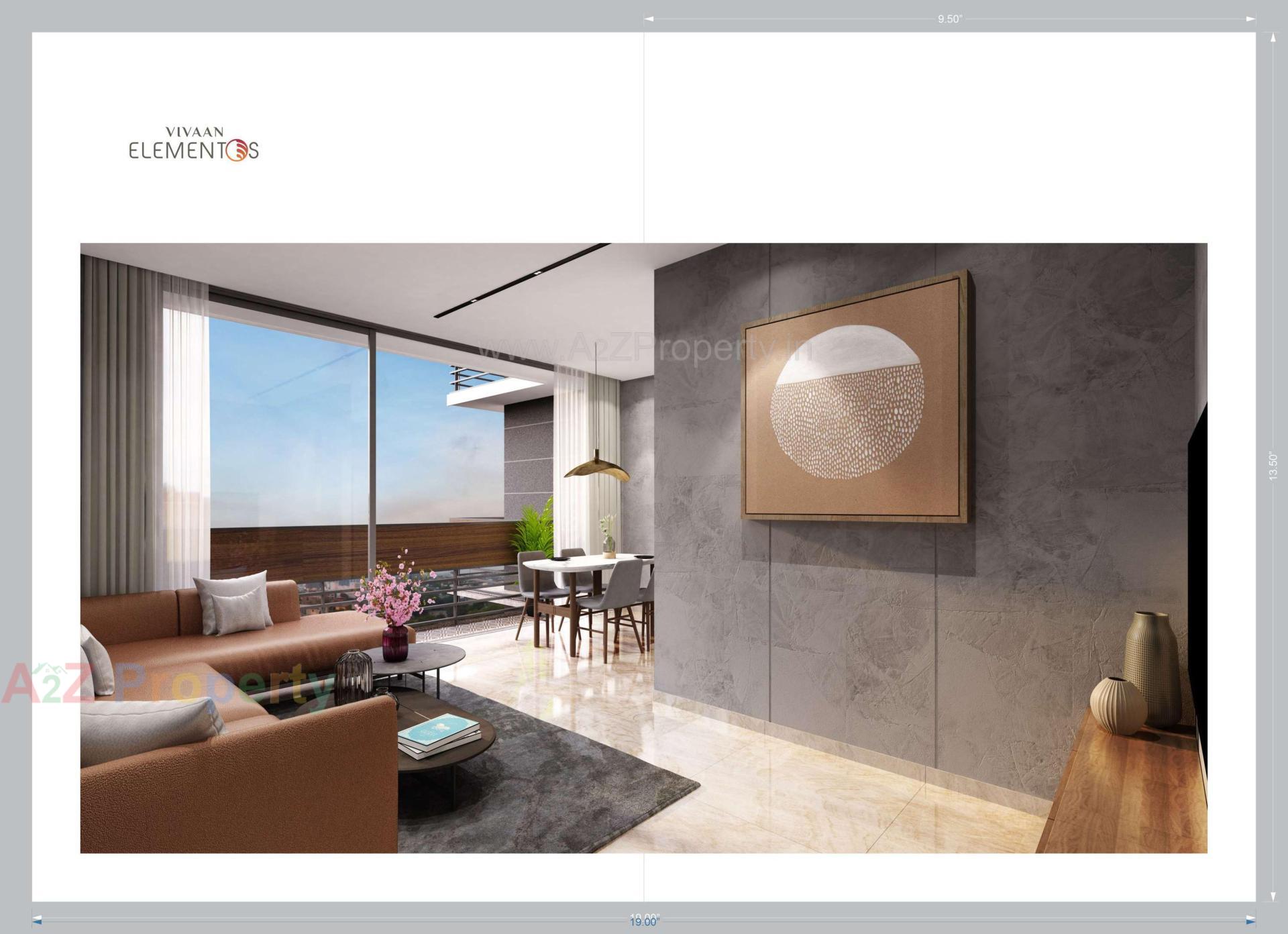 3D Elevation of real estate project Vivaan Elementos located at Zundal, Gandhinagar, Gujarat