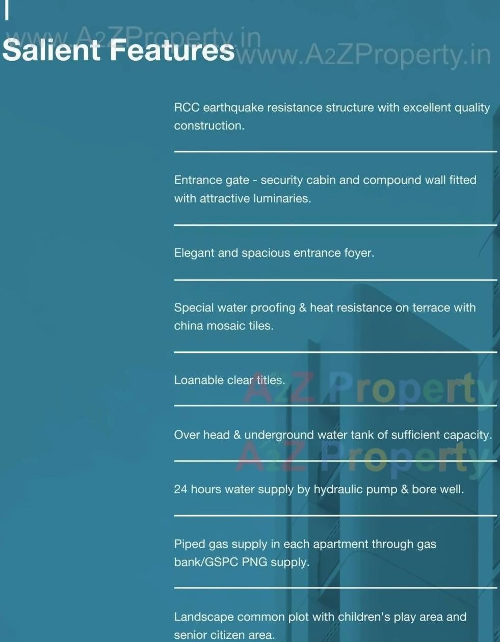 Amenities of Vivaan Eminence