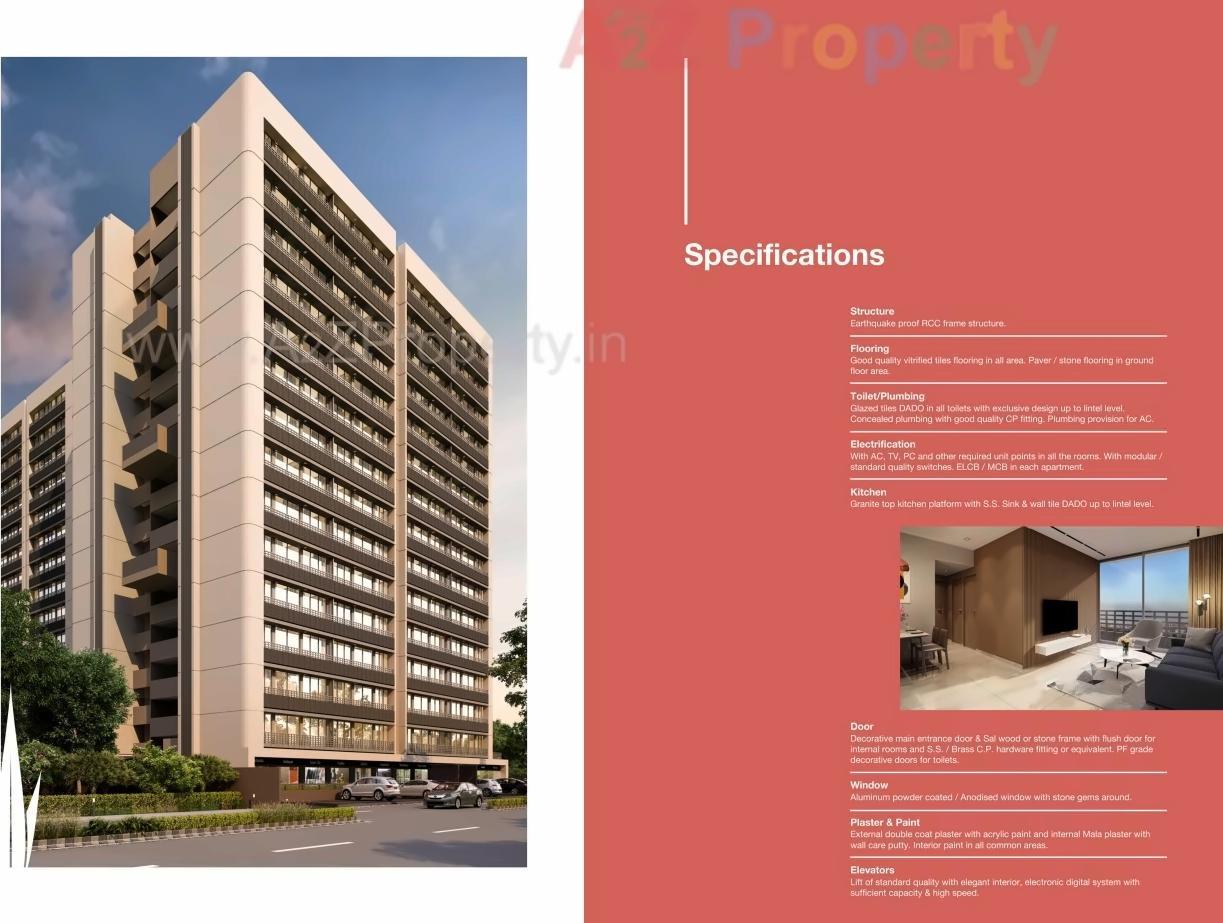 3D Elevation of real estate project Vivaan Eminence located at Zundal, Gandhinagar, Gujarat