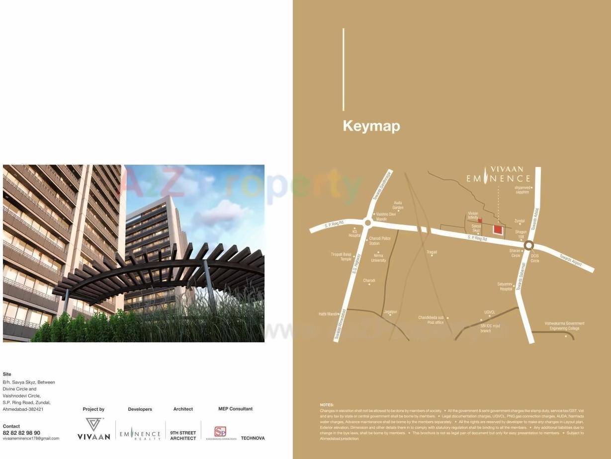  of real estate project Vivaan Eminence located at Zundal, Gandhinagar, Gujarat