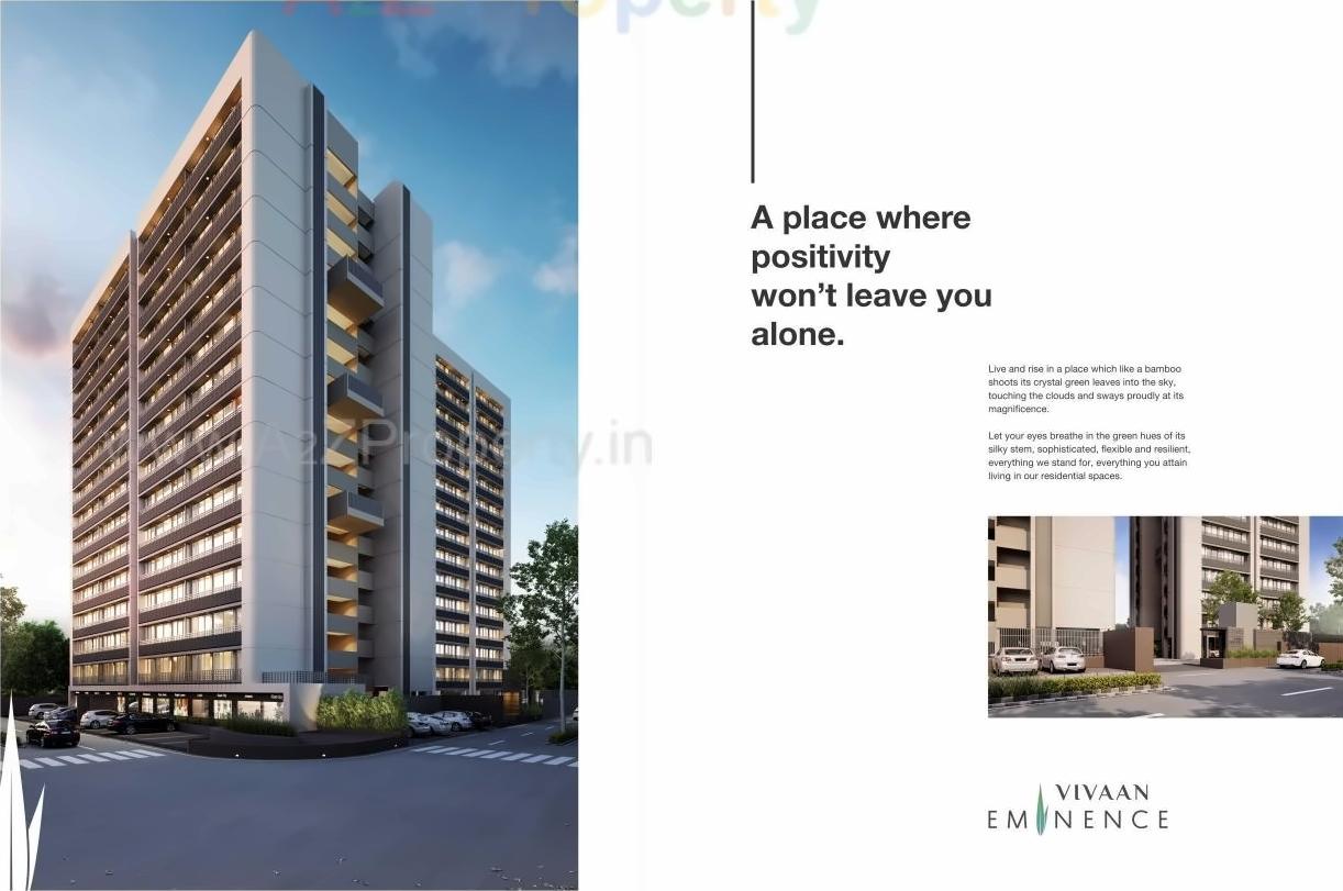 3D Elevation of real estate project Vivaan Eminence located at Zundal, Gandhinagar, Gujarat