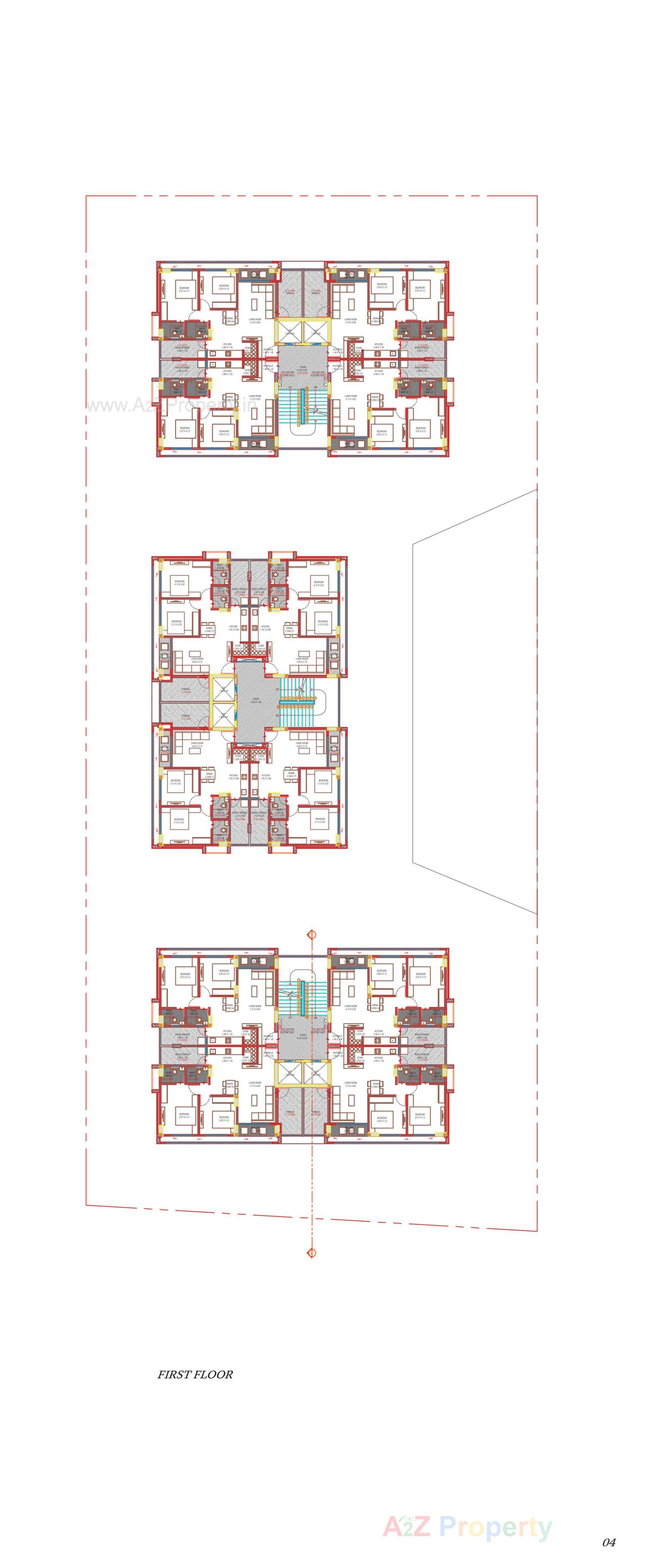 Layout of real estate project Vivaan Essence located at Zundal, Gandhinagar, Gujarat