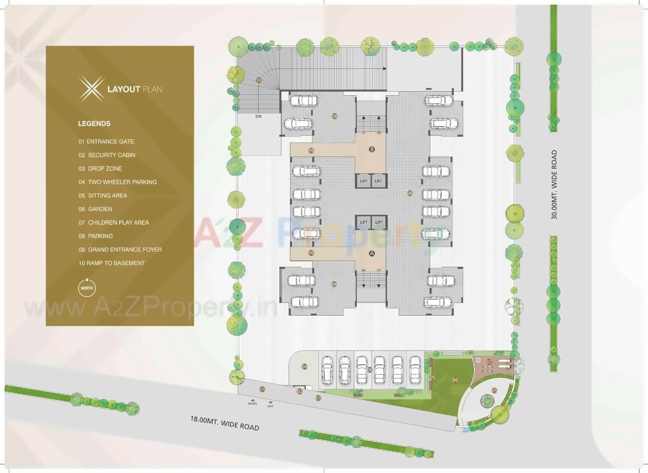 Layout of real estate project Vivaan Infinity located at Ahmedabad, Gandhinagar, Gujarat