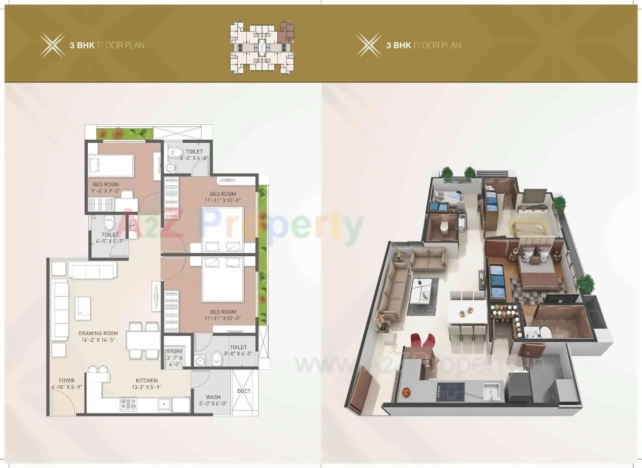 Layout of real estate project Vivaan Infinity located at Ahmedabad, Gandhinagar, Gujarat