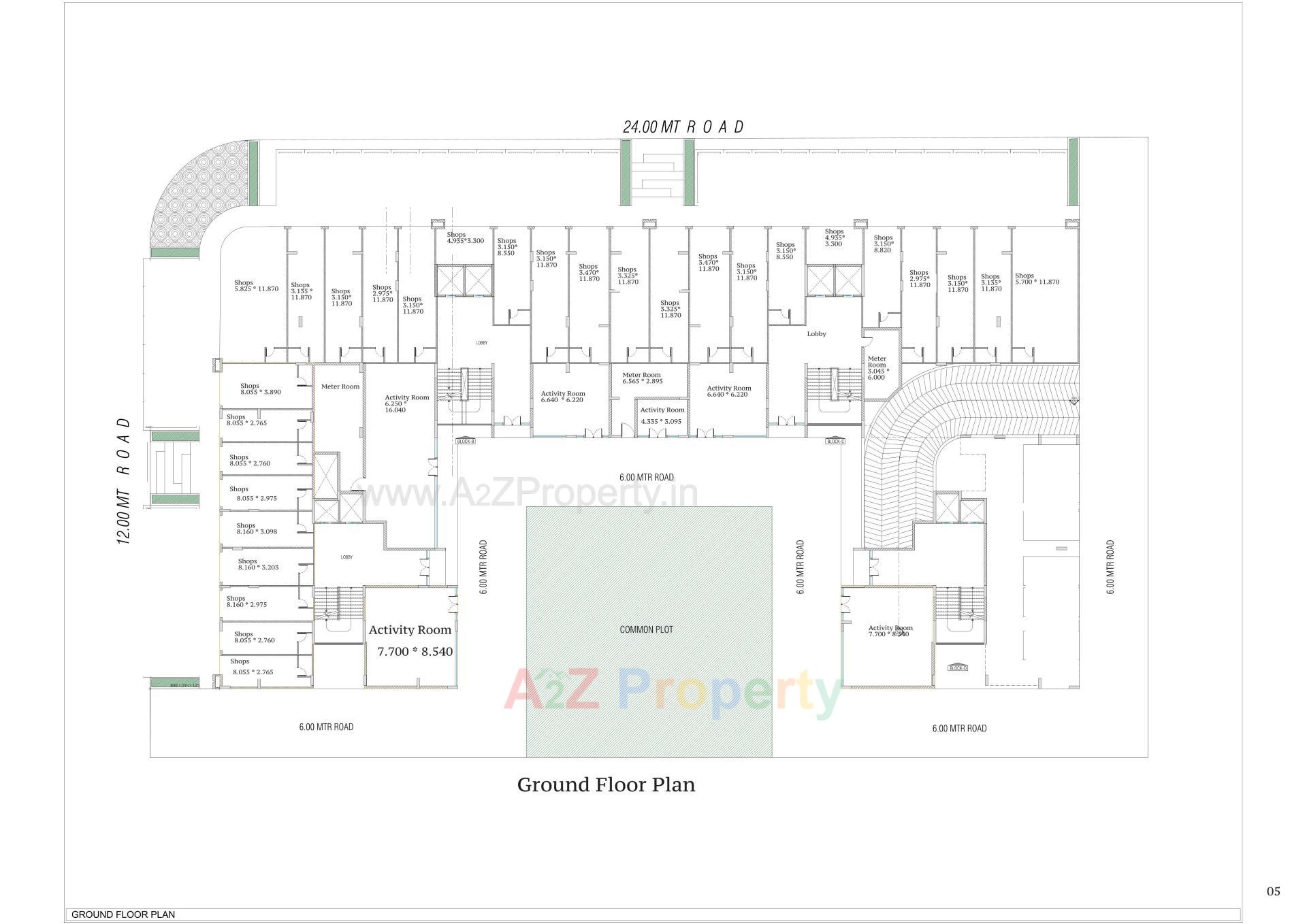 Layout of real estate project Vivaan Oliver located at Zundal, Gandhinagar, Gujarat