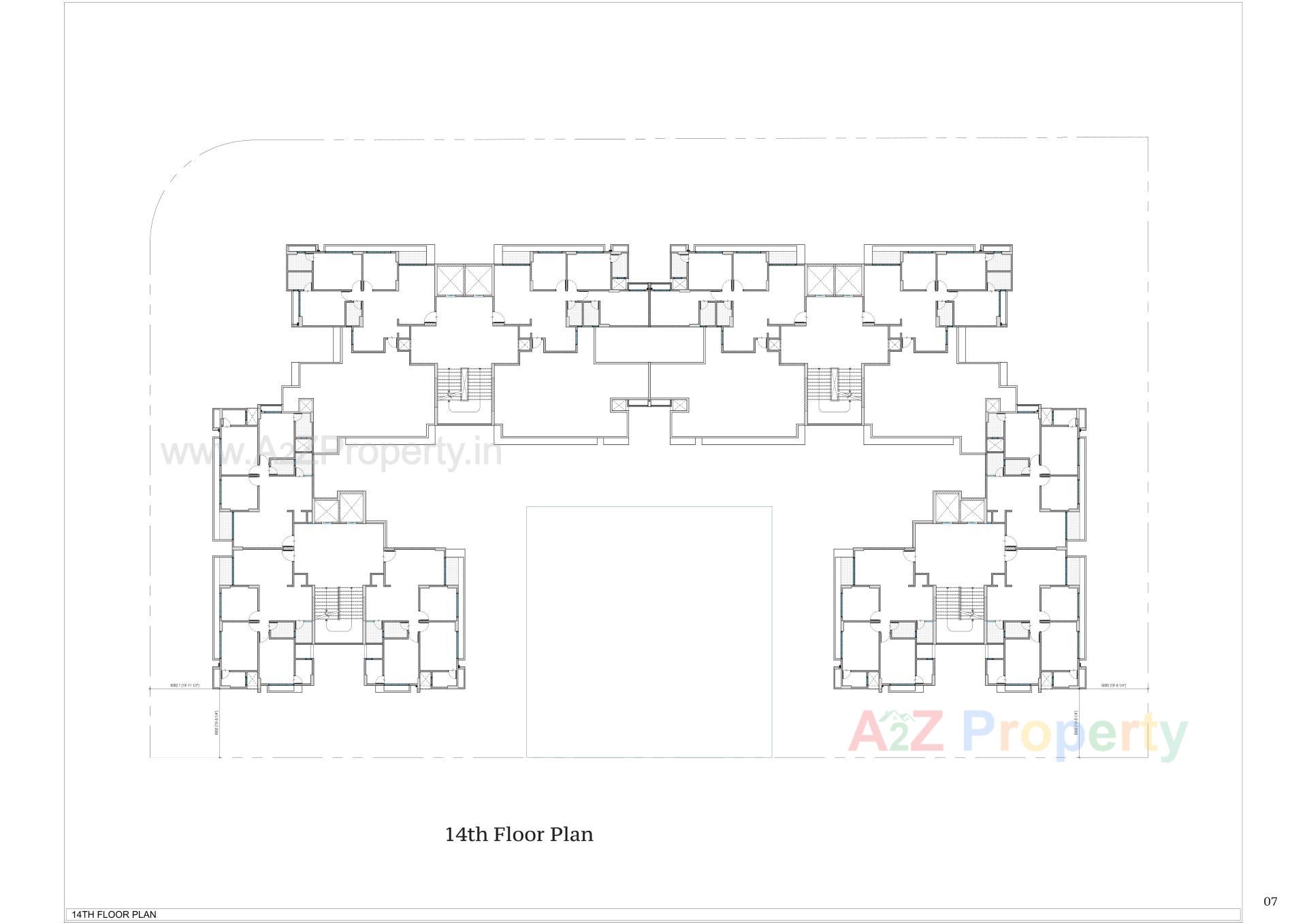 Layout of real estate project Vivaan Oliver located at Zundal, Gandhinagar, Gujarat