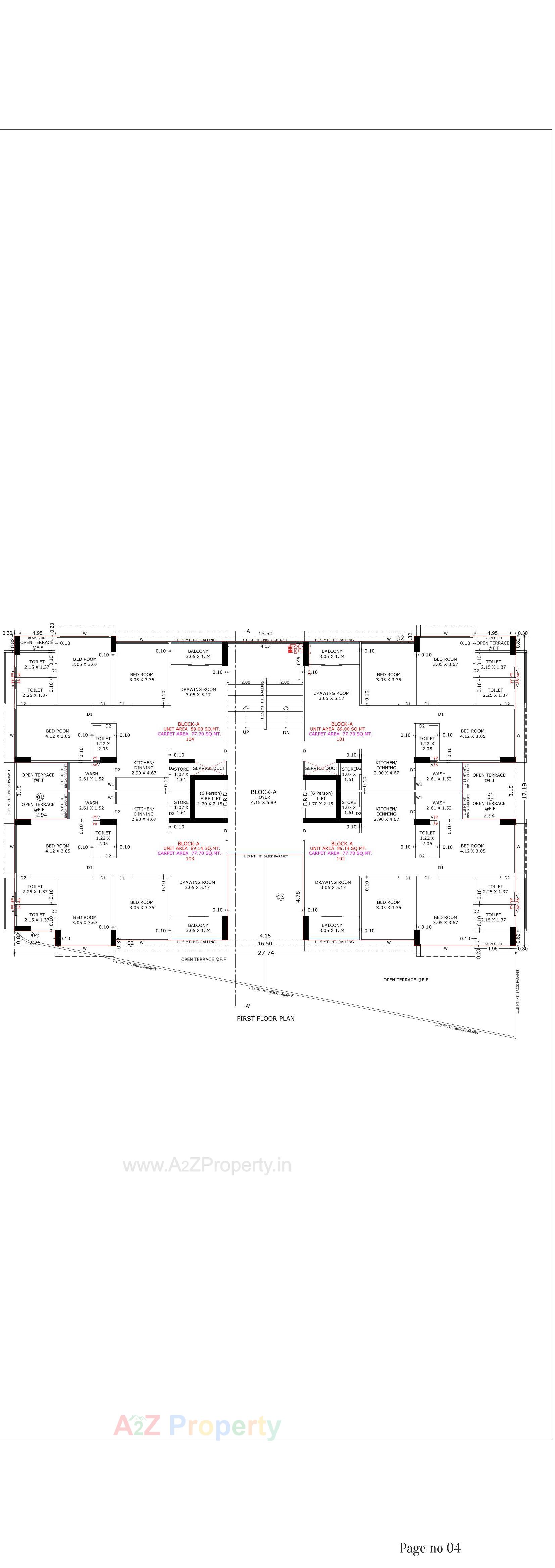 Layout of real estate project Vivaan Solitaire located at Zundal, Gandhinagar, Gujarat