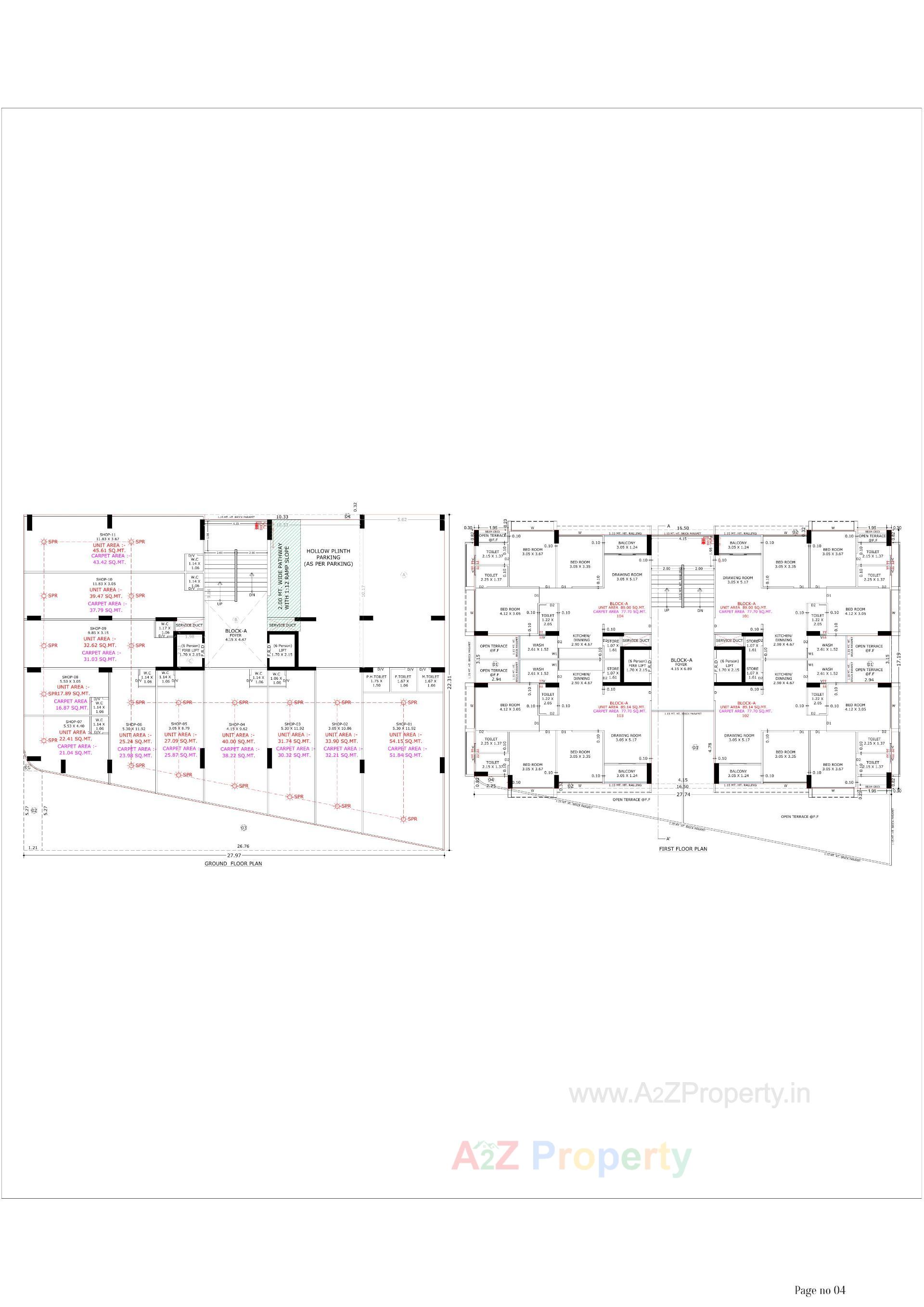 Layout of real estate project Vivaan Solitaire located at Zundal, Gandhinagar, Gujarat