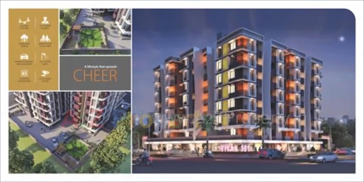 3D Elevation of real estate project Vivan 10 located at Zundal, Gandhinagar, Gujarat