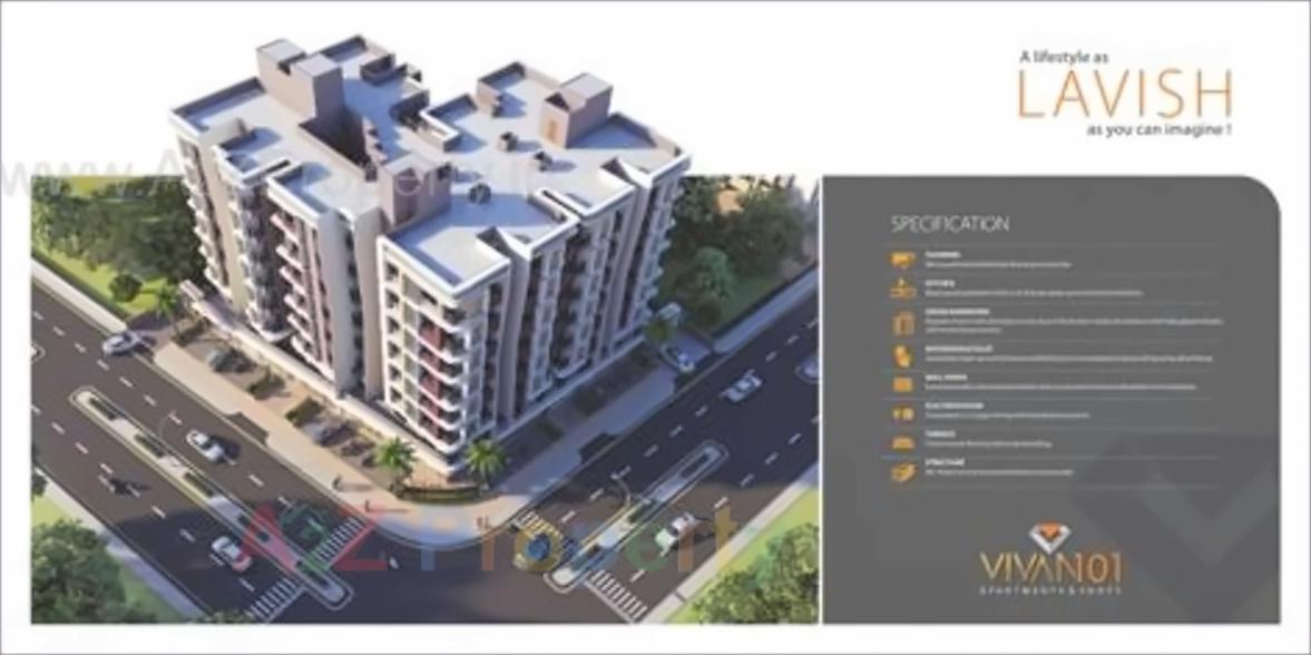 3D Elevation of real estate project Vivan 10 located at Zundal, Gandhinagar, Gujarat