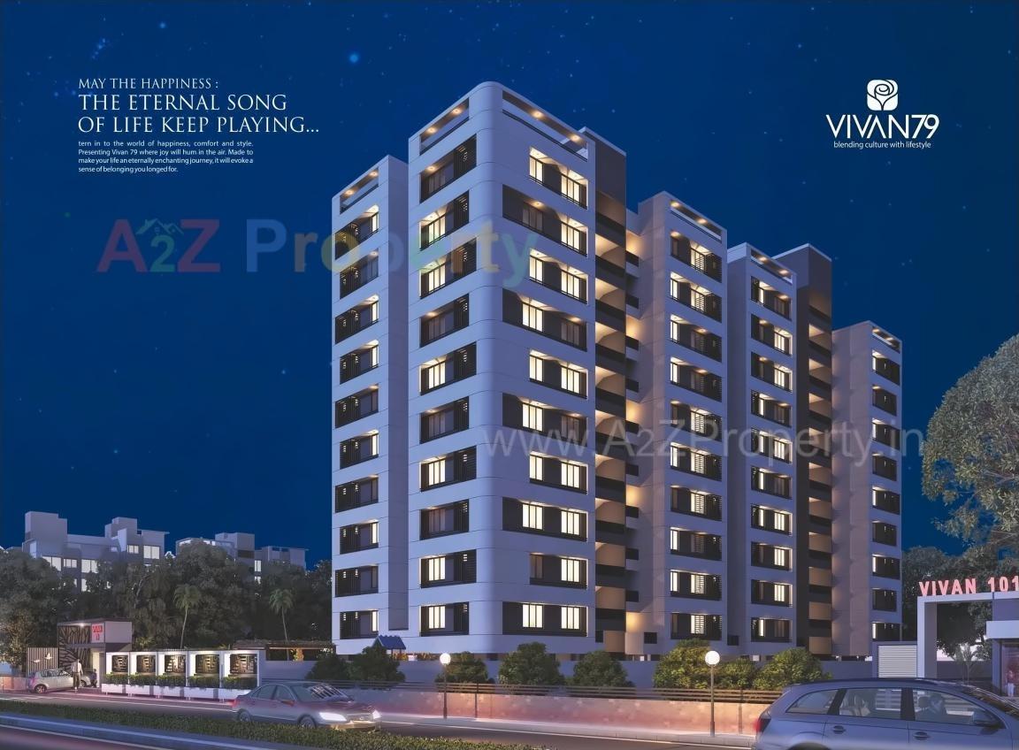 3D Elevation of real estate project Vivan located at Zundal, Gandhinagar, Gujarat