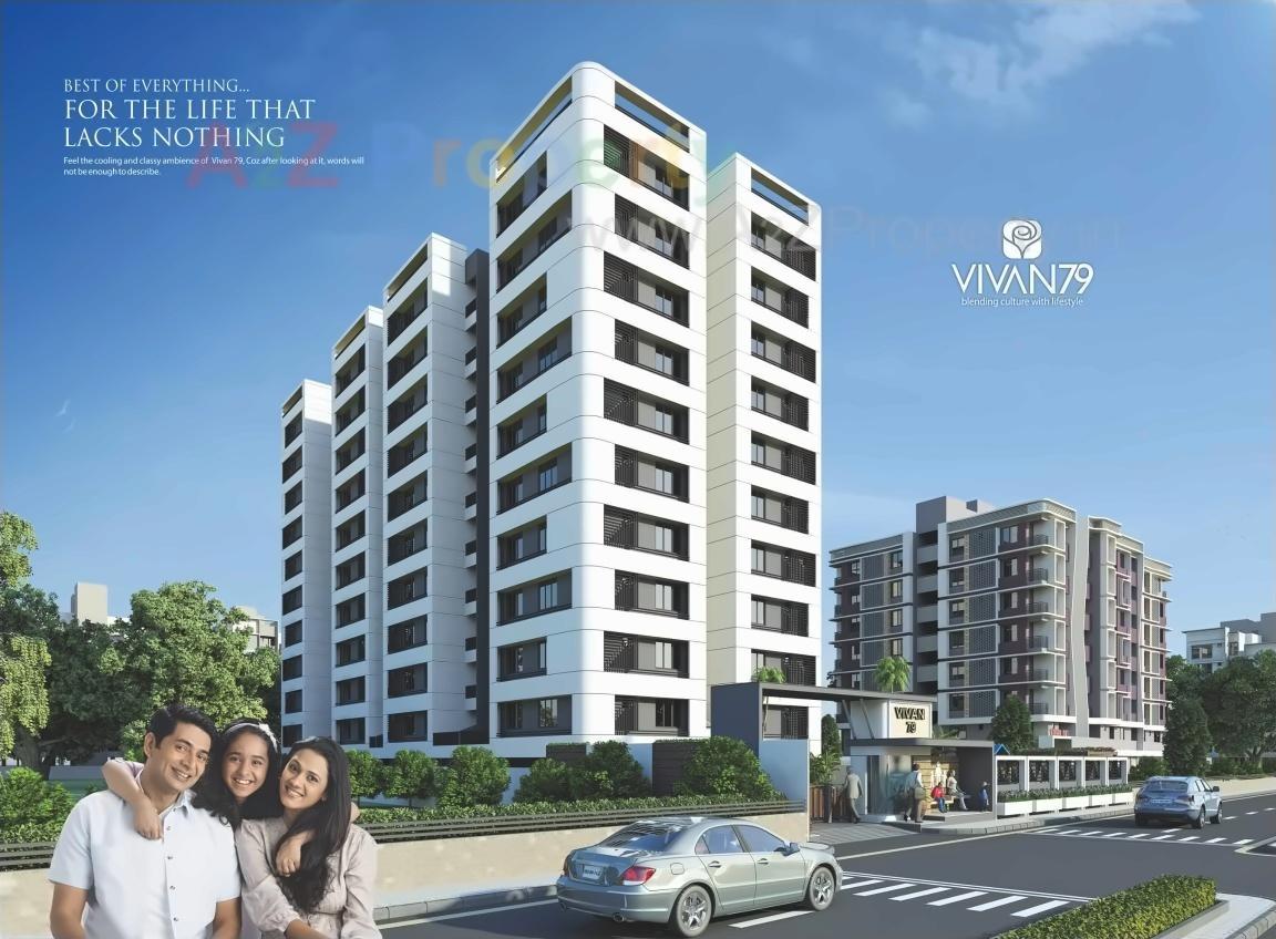 3D Elevation of real estate project Vivan located at Zundal, Gandhinagar, Gujarat
