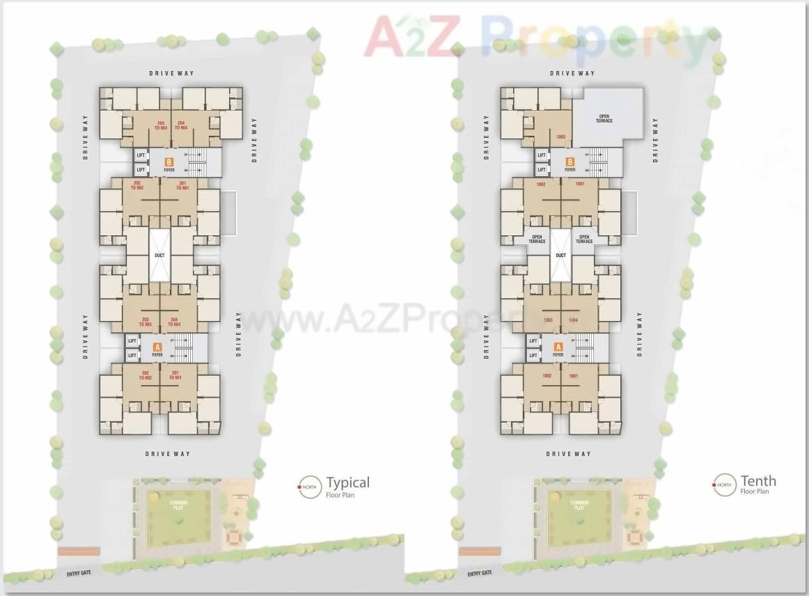 Layout of real estate project Vivan located at Zundal, Gandhinagar, Gujarat