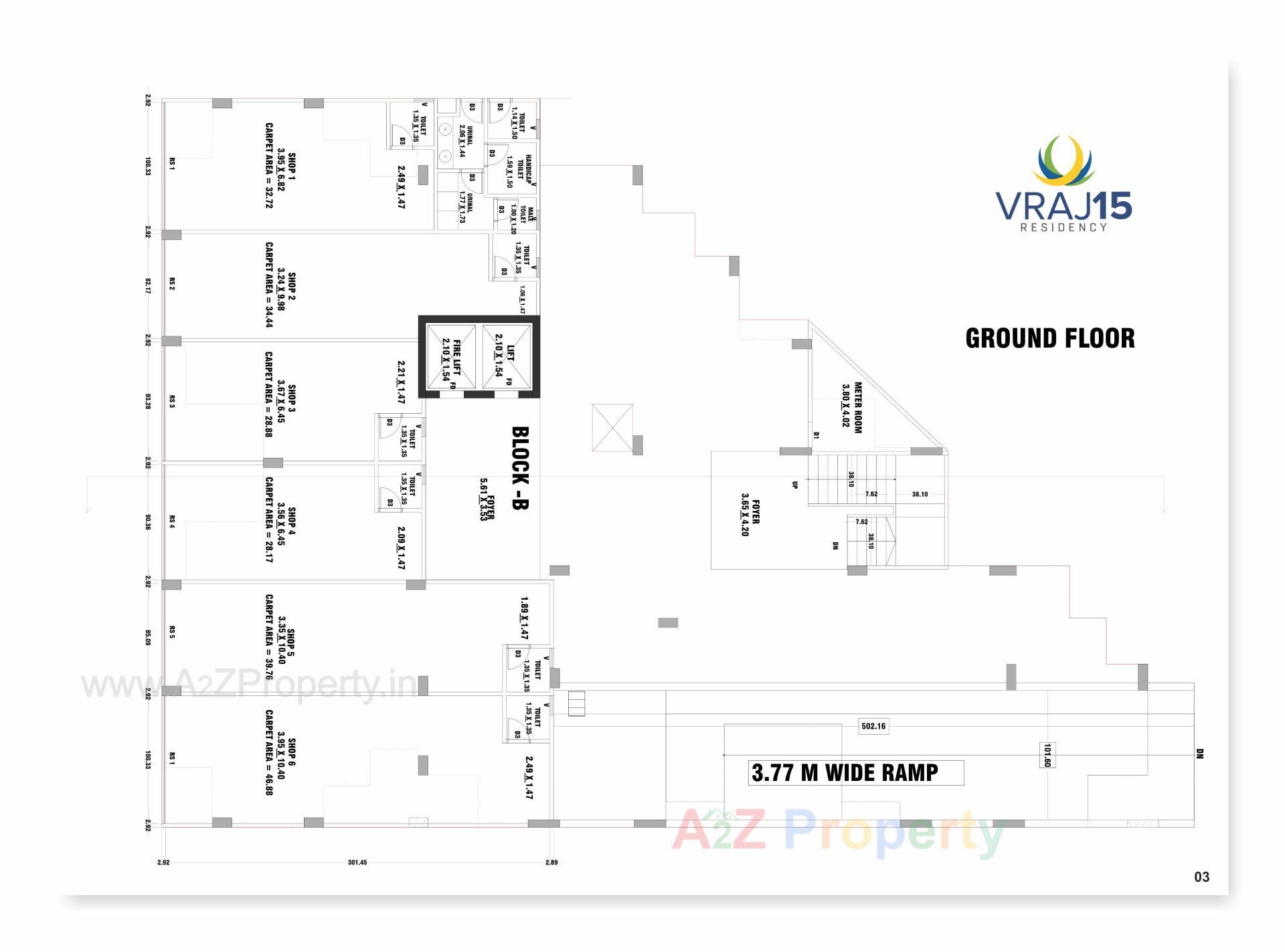 Layout of real estate project Vraj located at Randheja, Gandhinagar, Gujarat