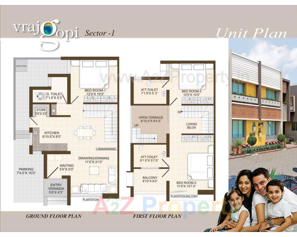 Layout of real estate project Vraj Gopi Residency located at Dehgam, Gandhinagar, Gujarat