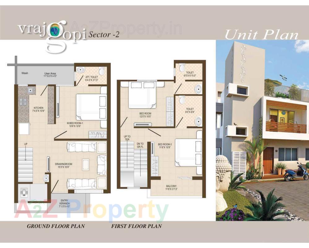 Layout of real estate project Vraj Gopi Residency located at Dehgam, Gandhinagar, Gujarat
