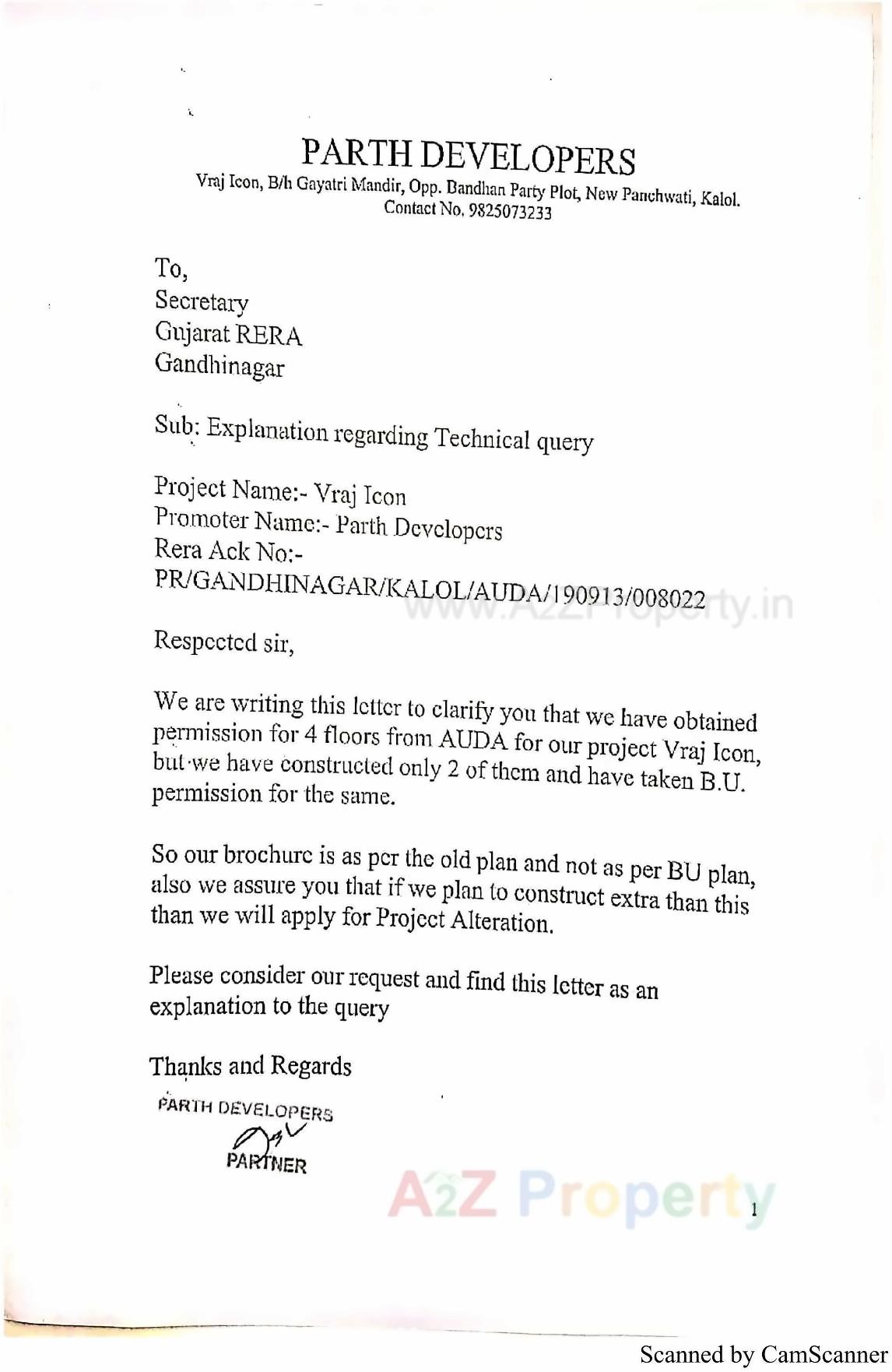  of real estate project Vraj Icon located at Kalol, Gandhinagar, Gujarat