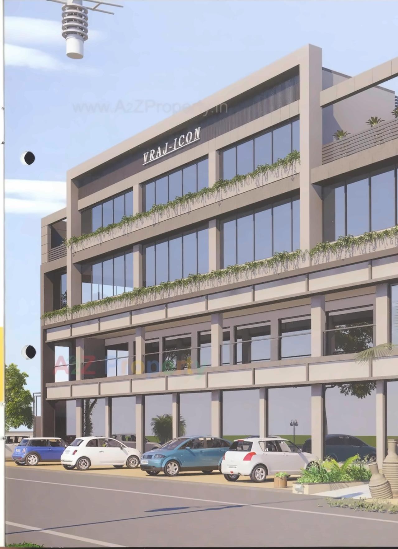 3D Elevation of real estate project Vraj Icon located at Kalol, Gandhinagar, Gujarat