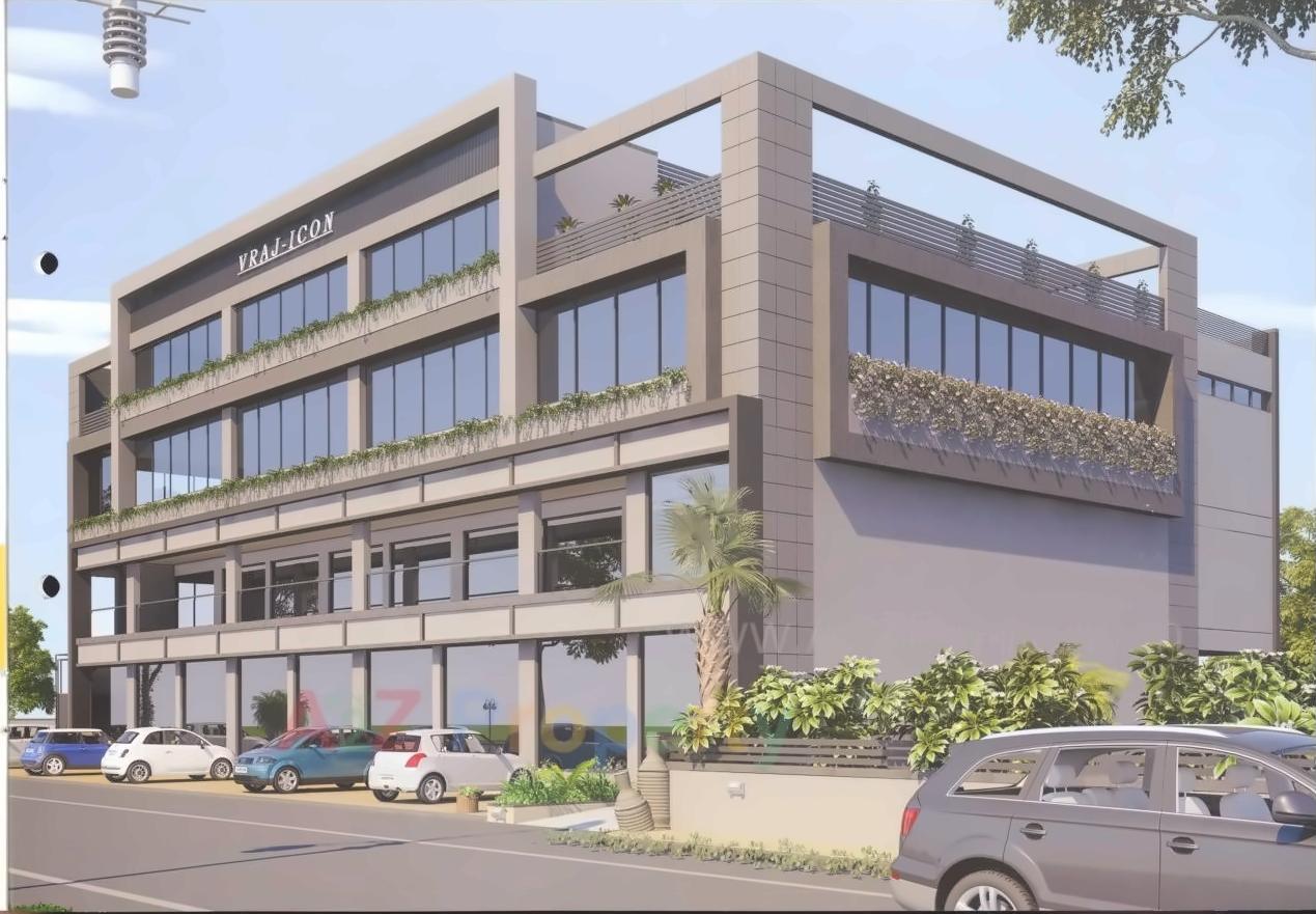 3D Elevation of real estate project Vraj Icon located at Kalol, Gandhinagar, Gujarat
