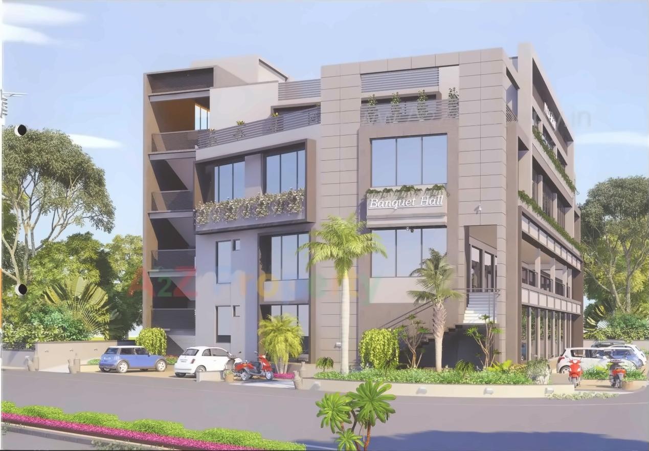 3D Elevation of real estate project Vraj Icon located at Kalol, Gandhinagar, Gujarat