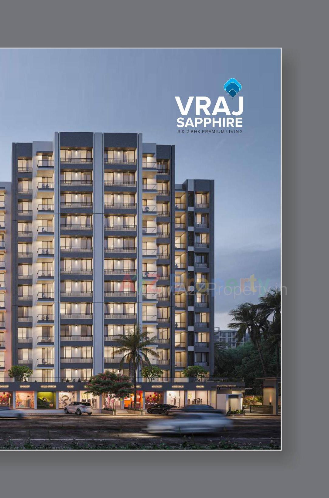 3D Elevation of real estate project Vraj Sapphire located at Randesan, Gandhinagar, Gujarat