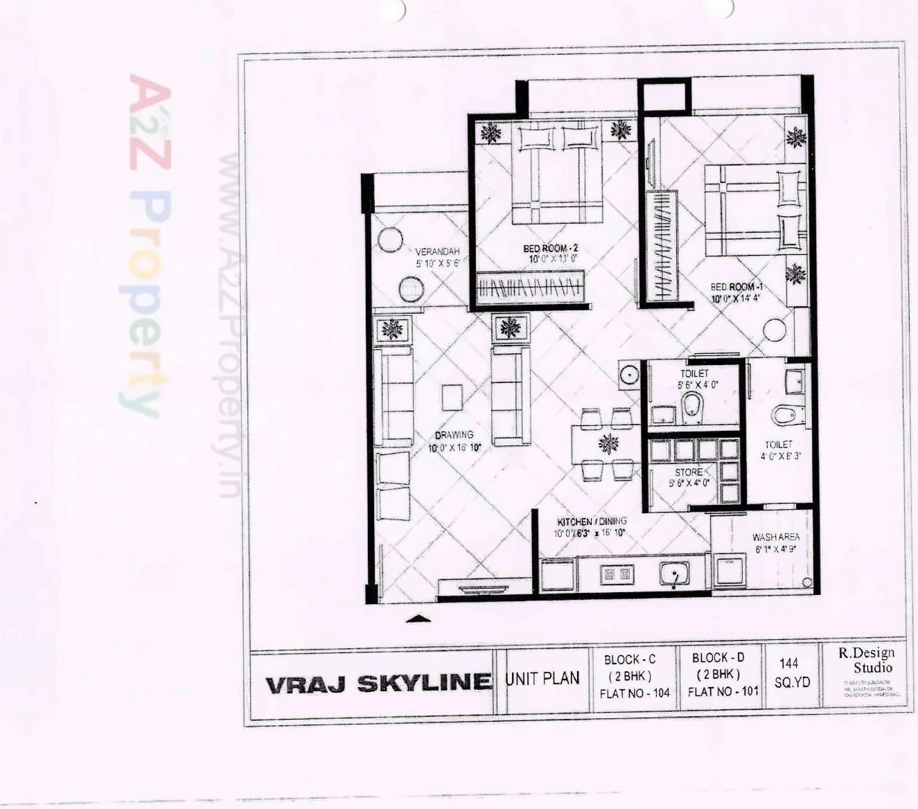 Layout of real estate project Vraj Skyline located at Gandhinagar, Gandhinagar, Gujarat