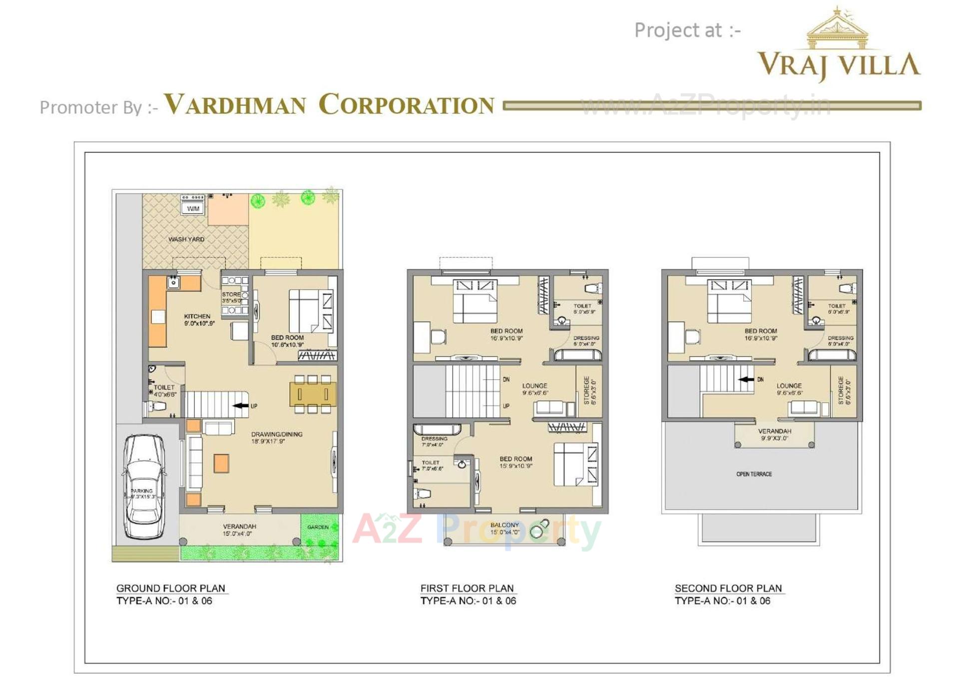 Layout of real estate project Vraj Villa located at Gandhinagar, Gandhinagar, Gujarat